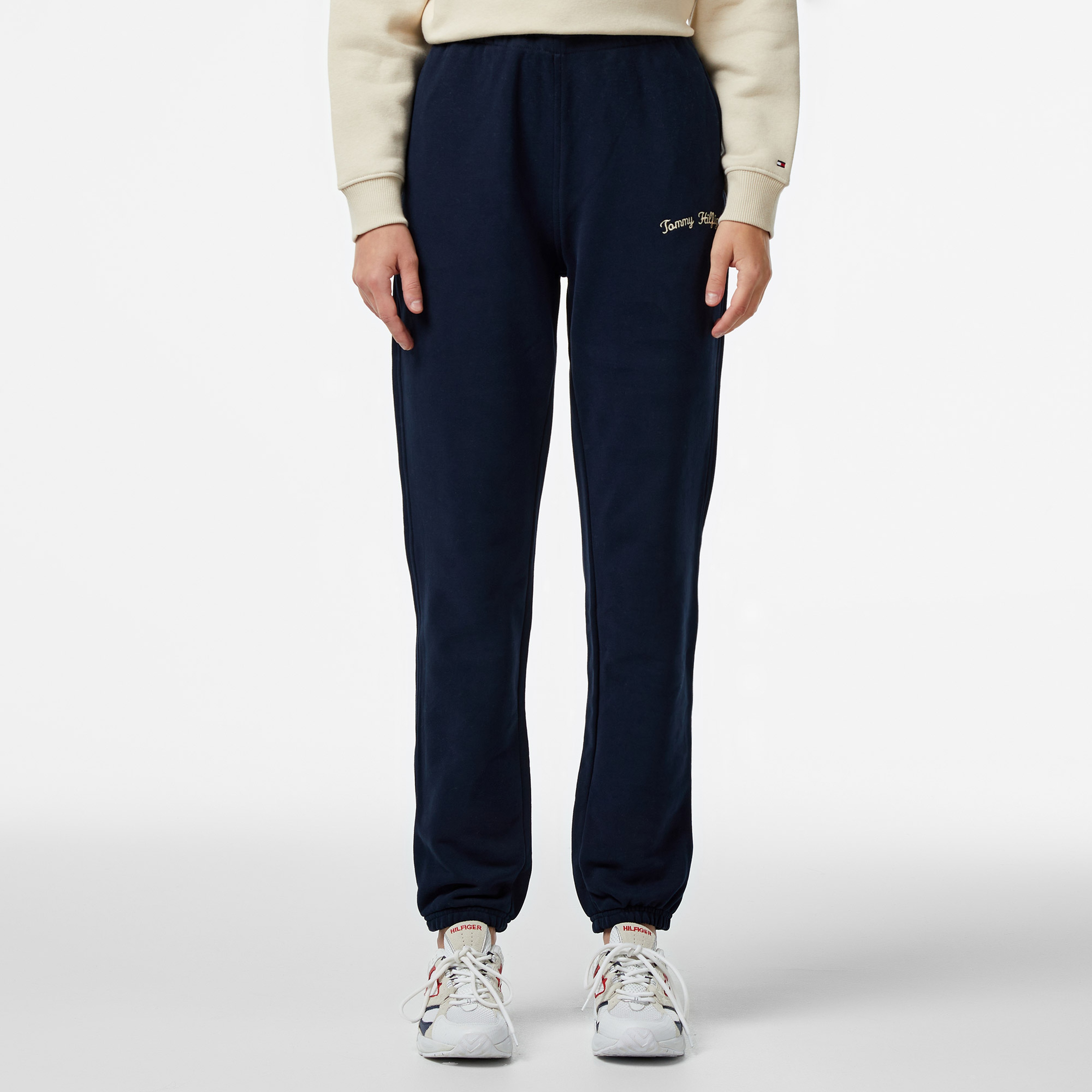 Tommy Hilfiger Script Kadın Mavi Eşofman Altı