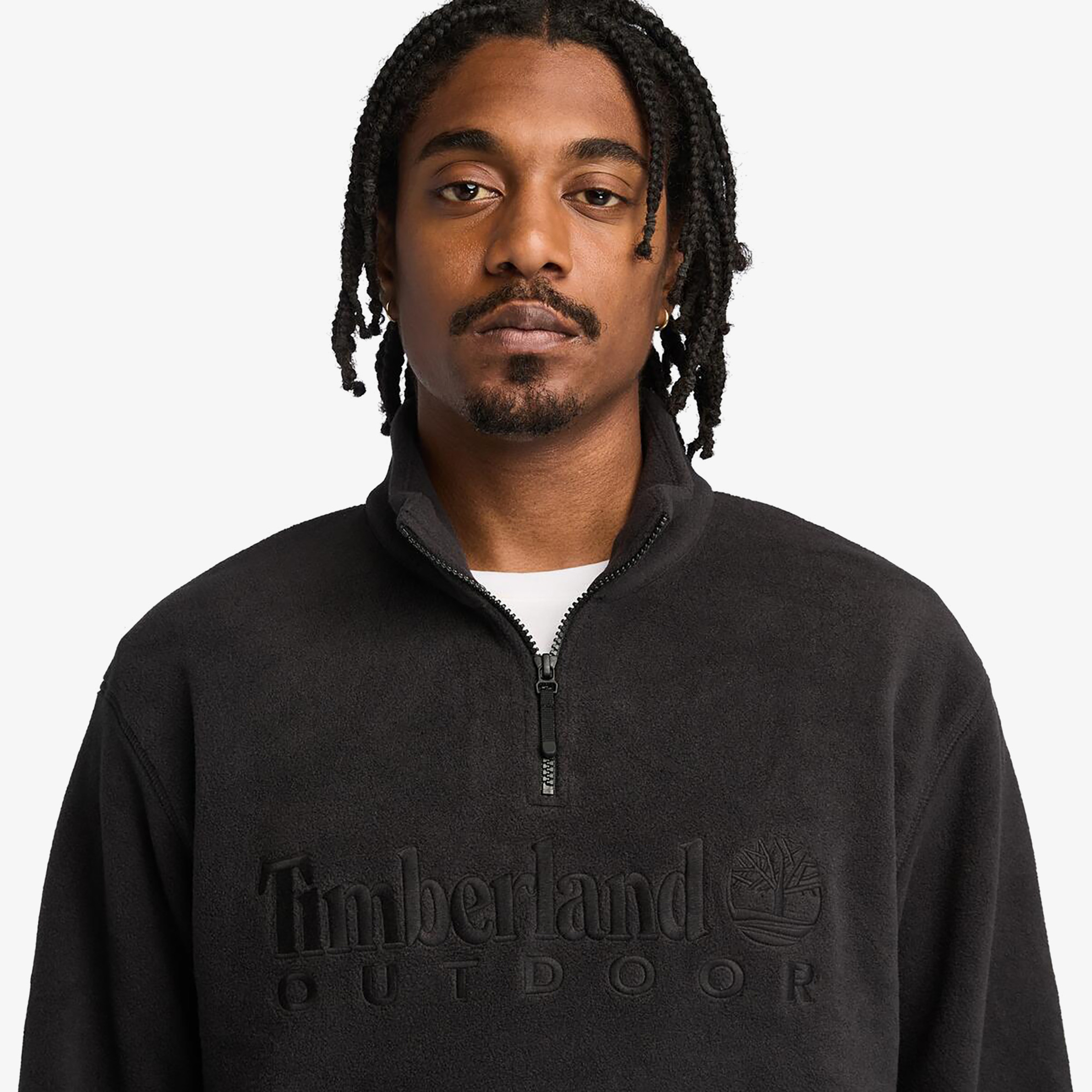 Timberland Linear Logo 1/4 Zip Polartec 200 Fleecez Erkek Siyah Ceket