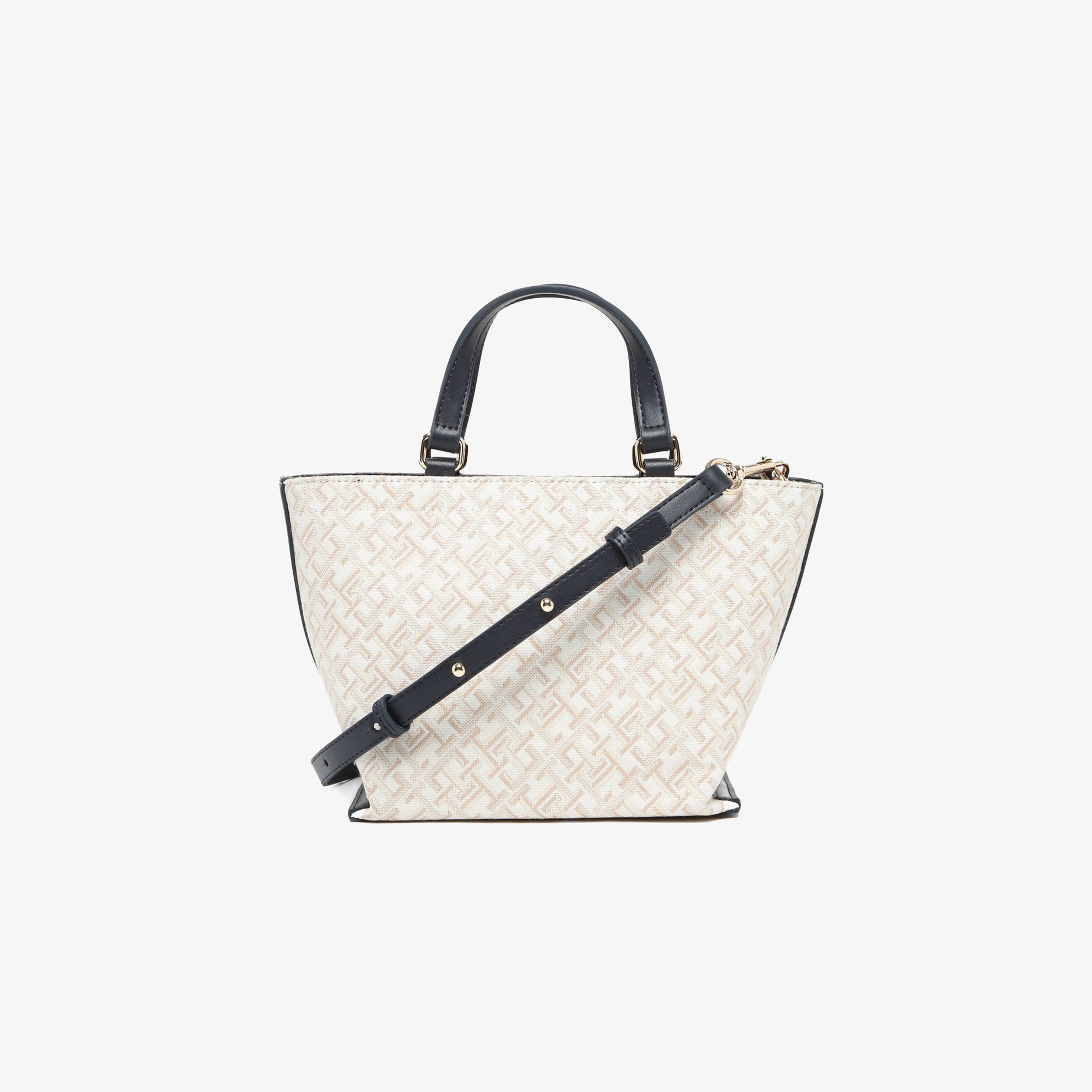 Tommy Hilfiger Distinct Mini Tote Mono Kadın Lacivert Tote Çanta