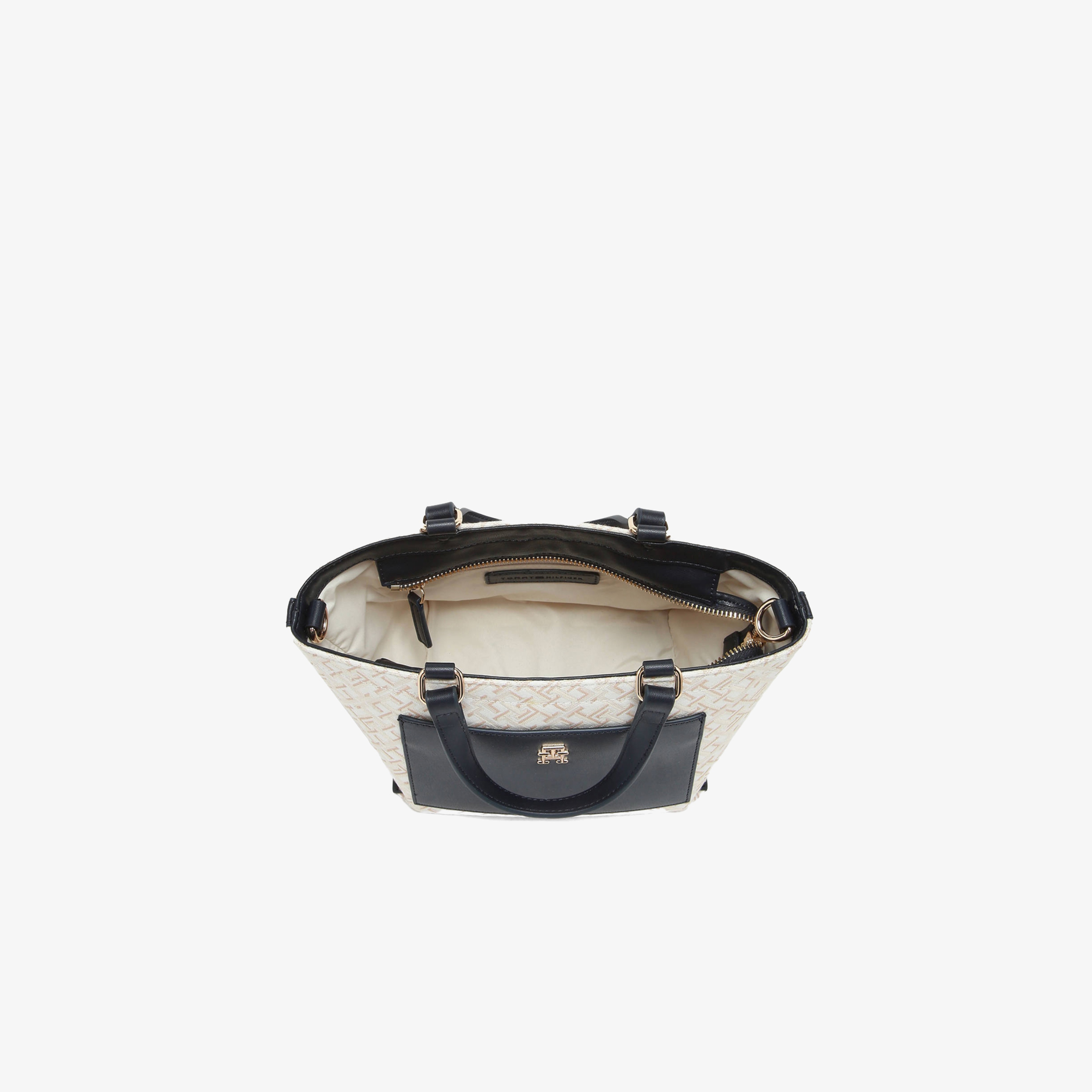 Tommy Hilfiger Distinct Mini Tote Mono Kadın Lacivert Tote Çanta