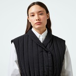 Calvin Klein Padded Vertıcal Quilt Vest Kadın Siyah Yelek
