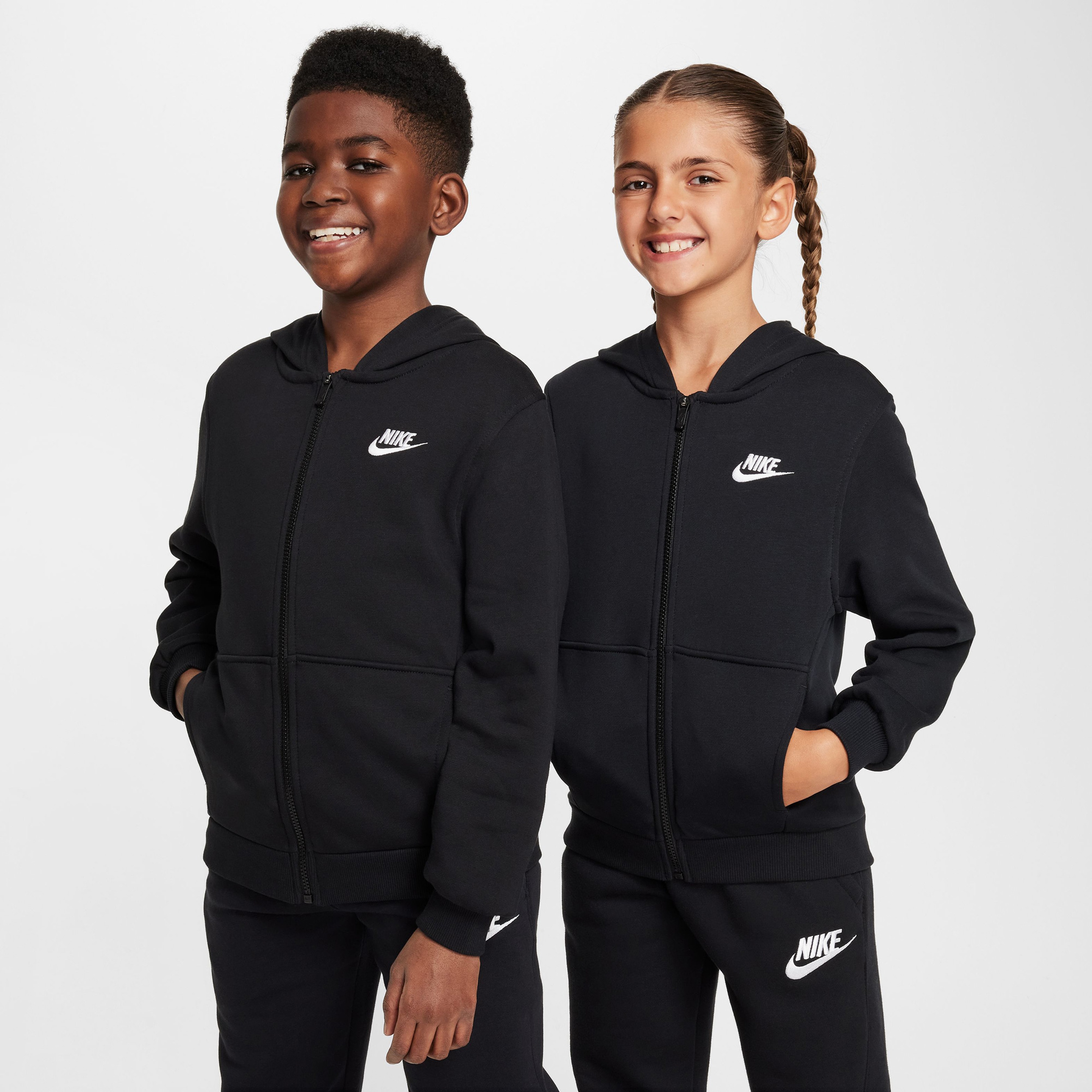 Nike Club Fleece Çocuk Siyah Sweatshirt