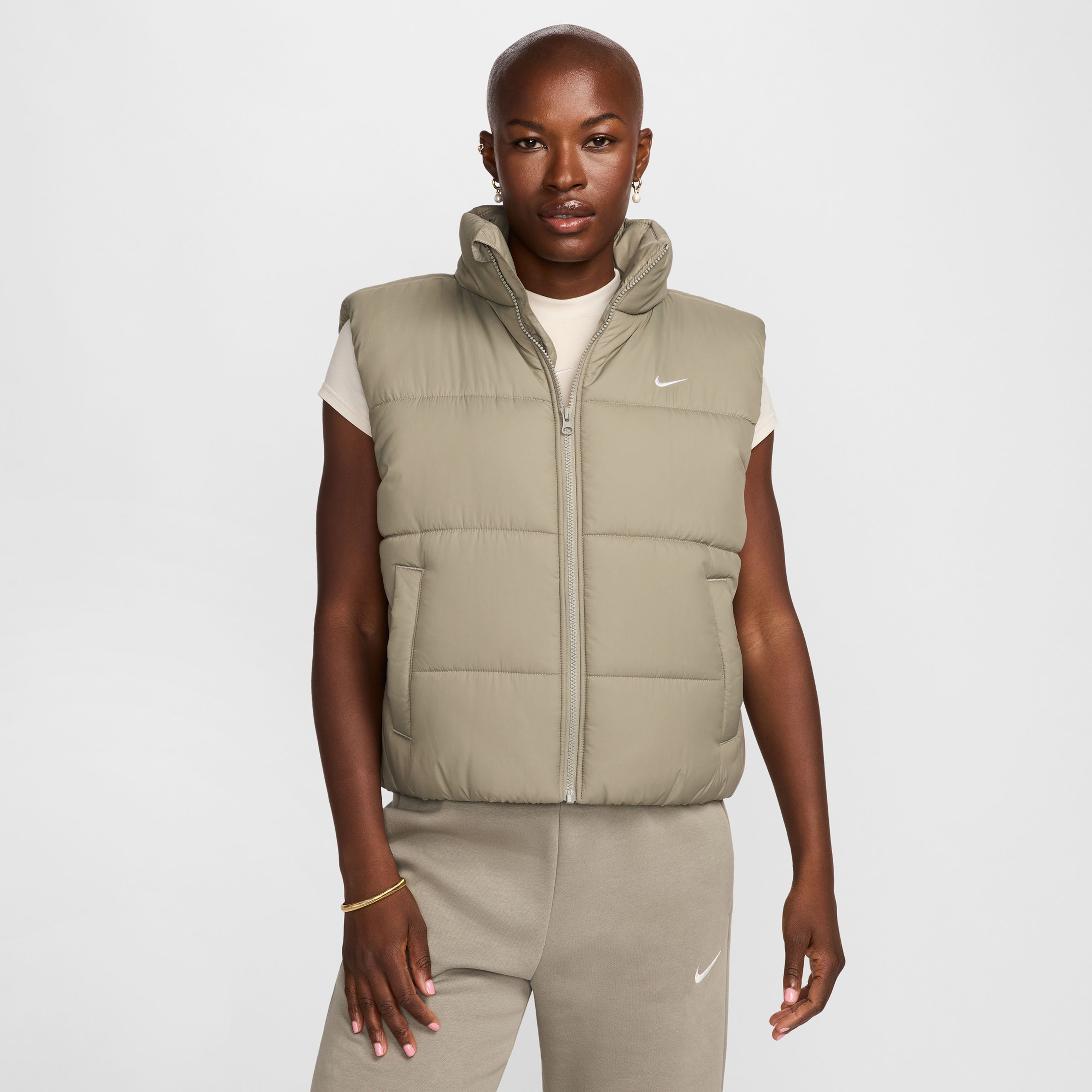 Nike Sportswear Therma-Fit Classic Puffer Kadın Yeşil Yelek