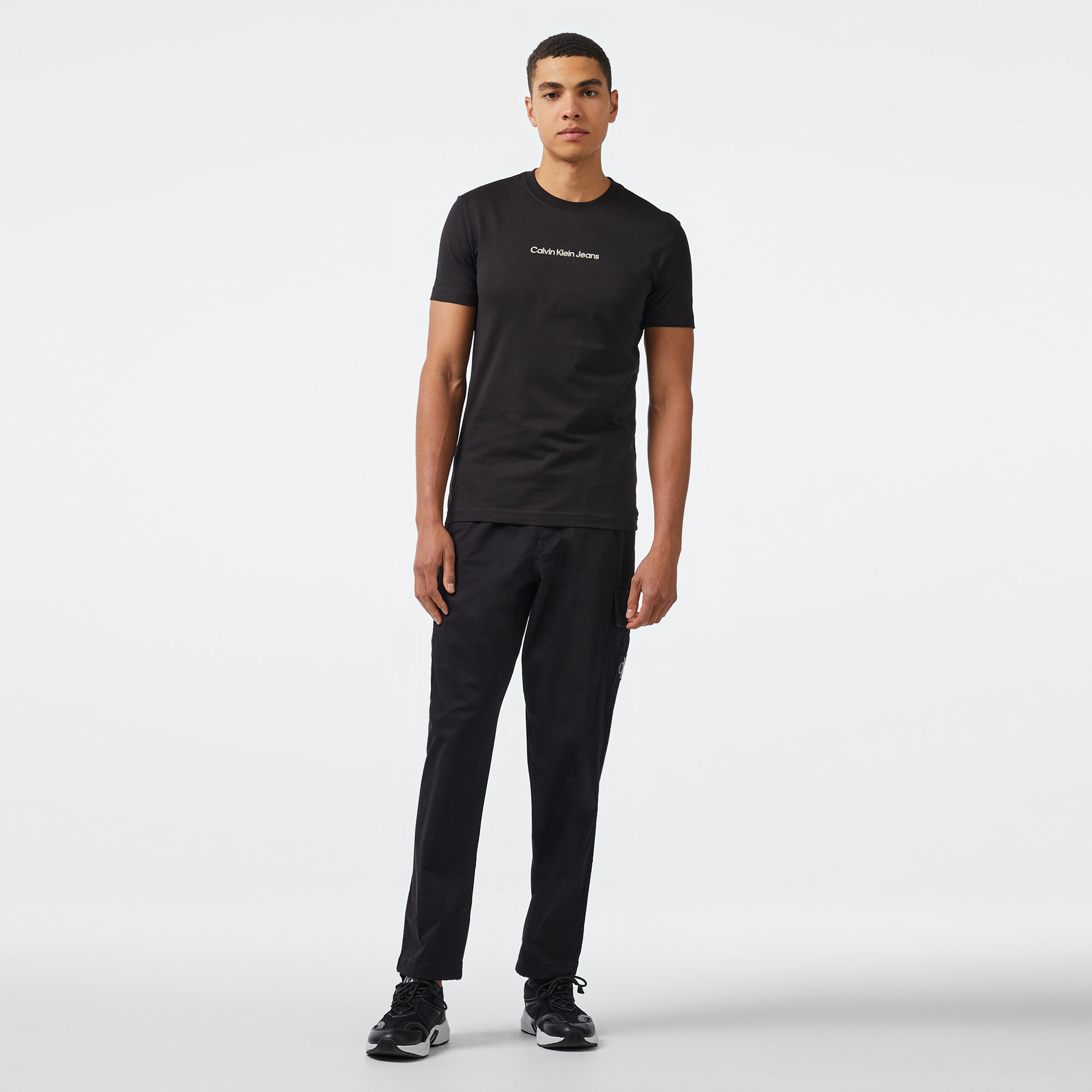 Calvin Klein Jeans Regular Straight Erkek Siyah Kargo Pantolon