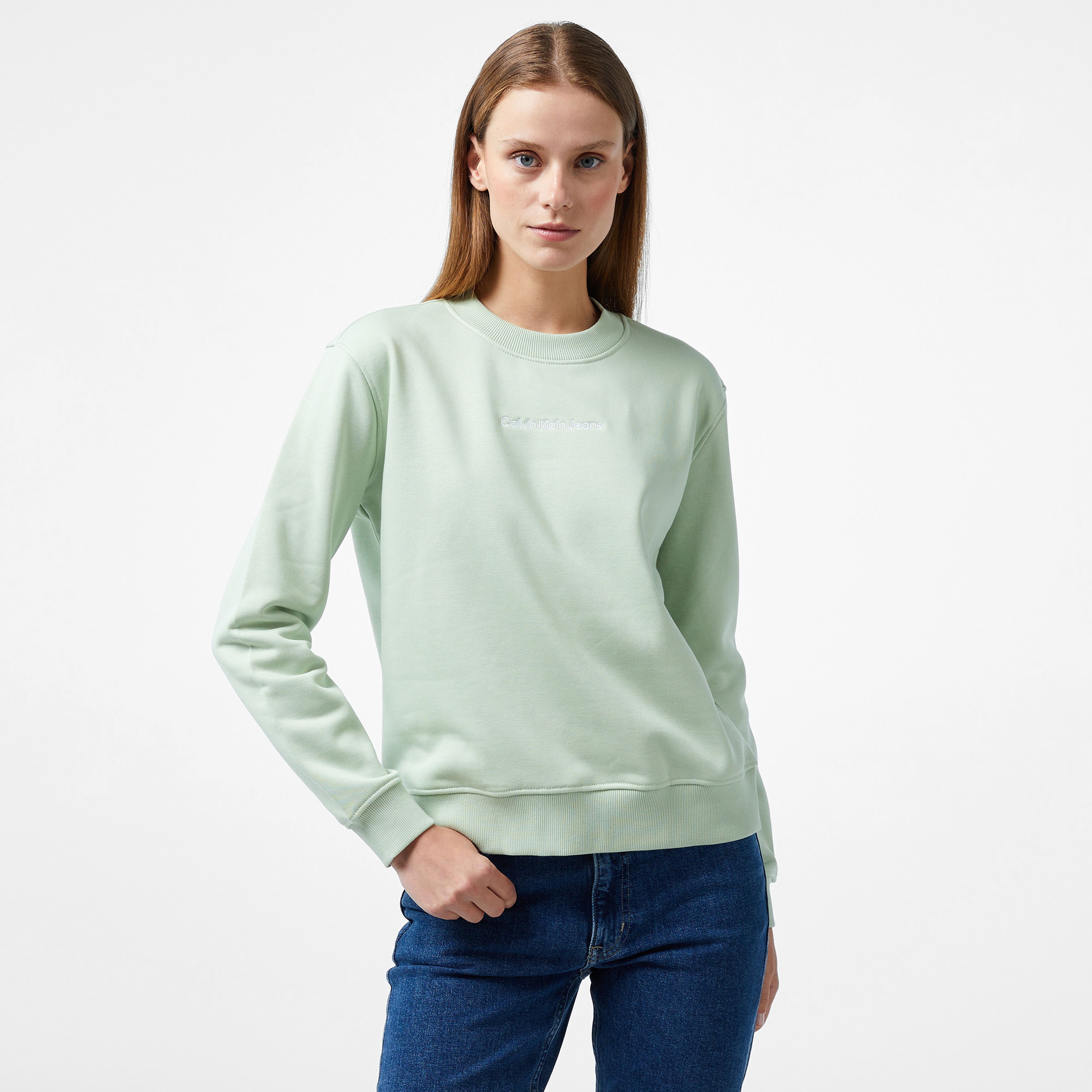 Calvin Klein Jeans Kadın Yeşil Sweatshirt