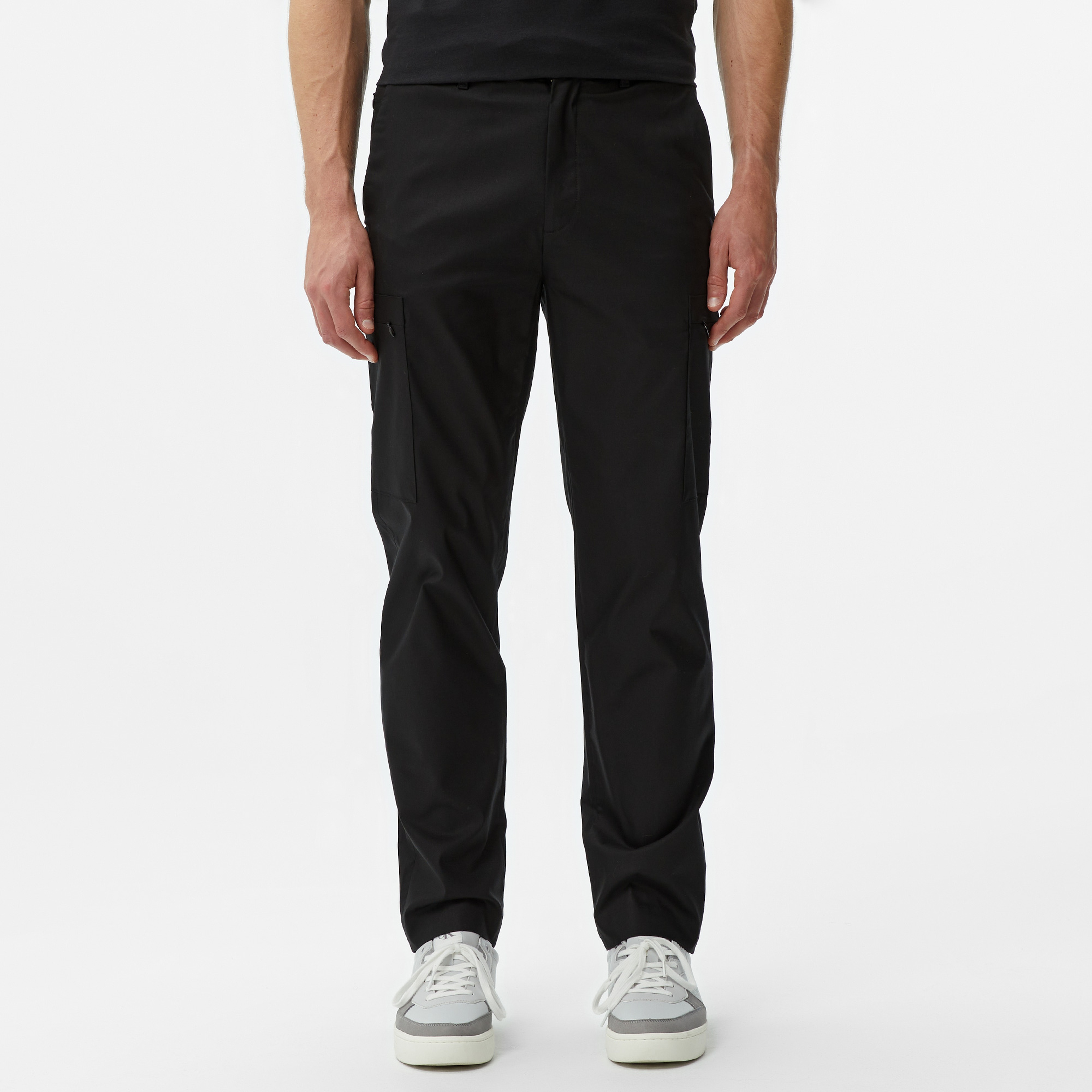 Calvin Klein Tech Cotton-Stretch Erkek Siyah Kargo Pantolon