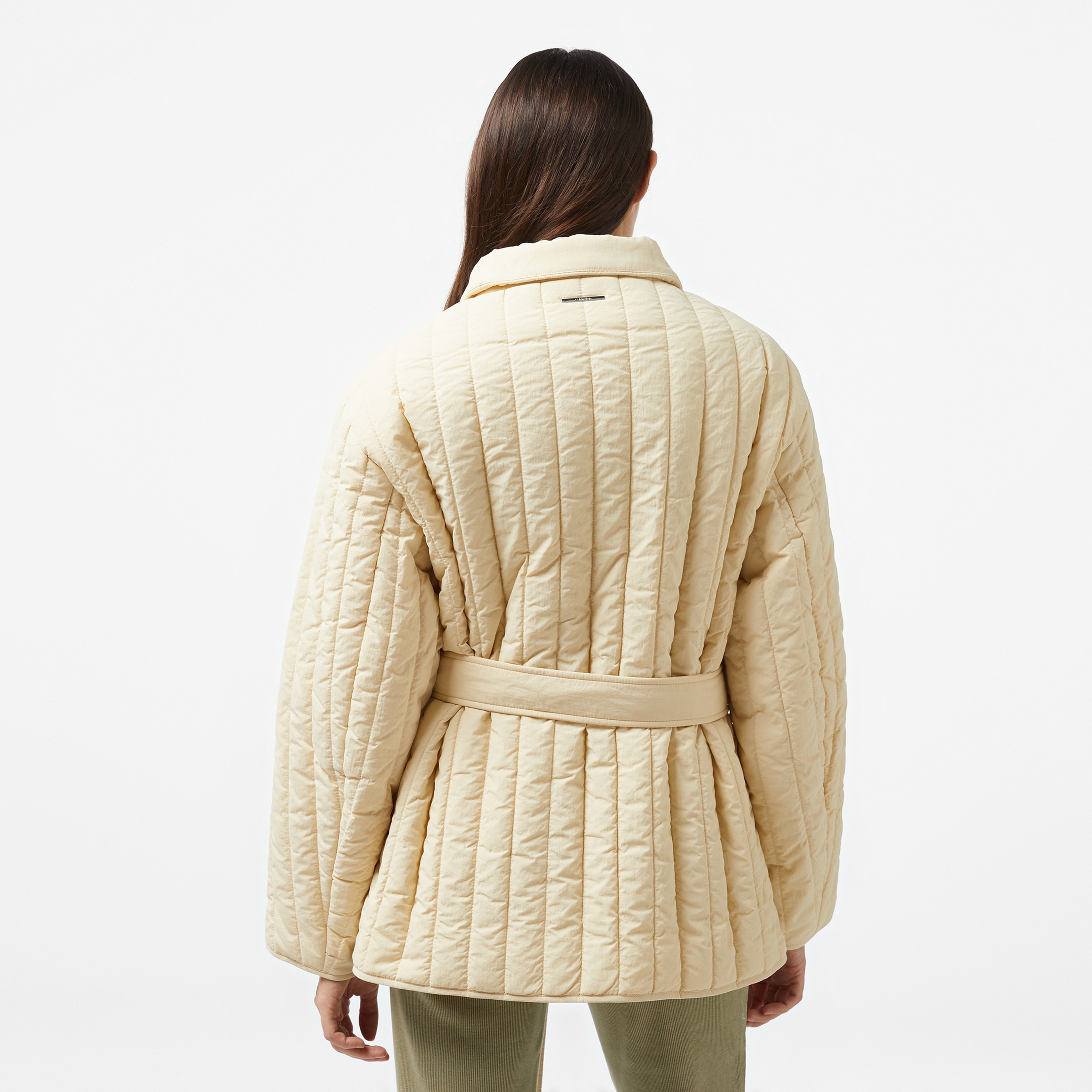 Calvin Klein Padded Vertıcal Quilt Kadın Gri Ceket