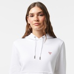 Guess Mini Organic Soft Fleece 350 Kadın Beyaz Sweatshirt