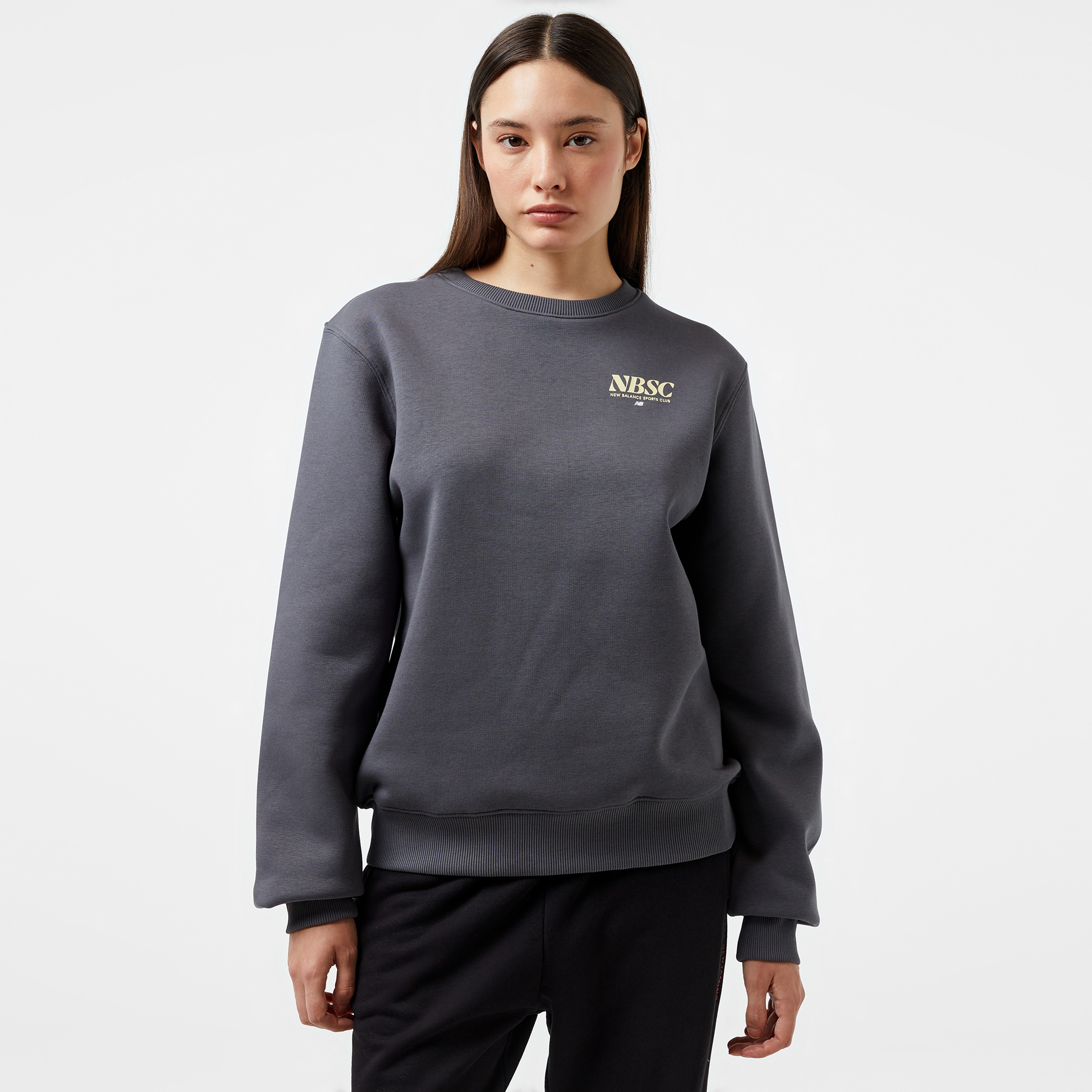 New Balance WNC3416 Lifestyle Kadın Antrasit Sweatshirt