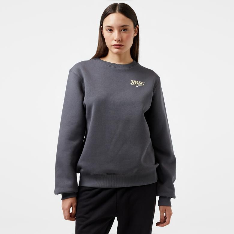 New Balance WNC3416 Lifestyle Kadın Antrasit Sweatshirt