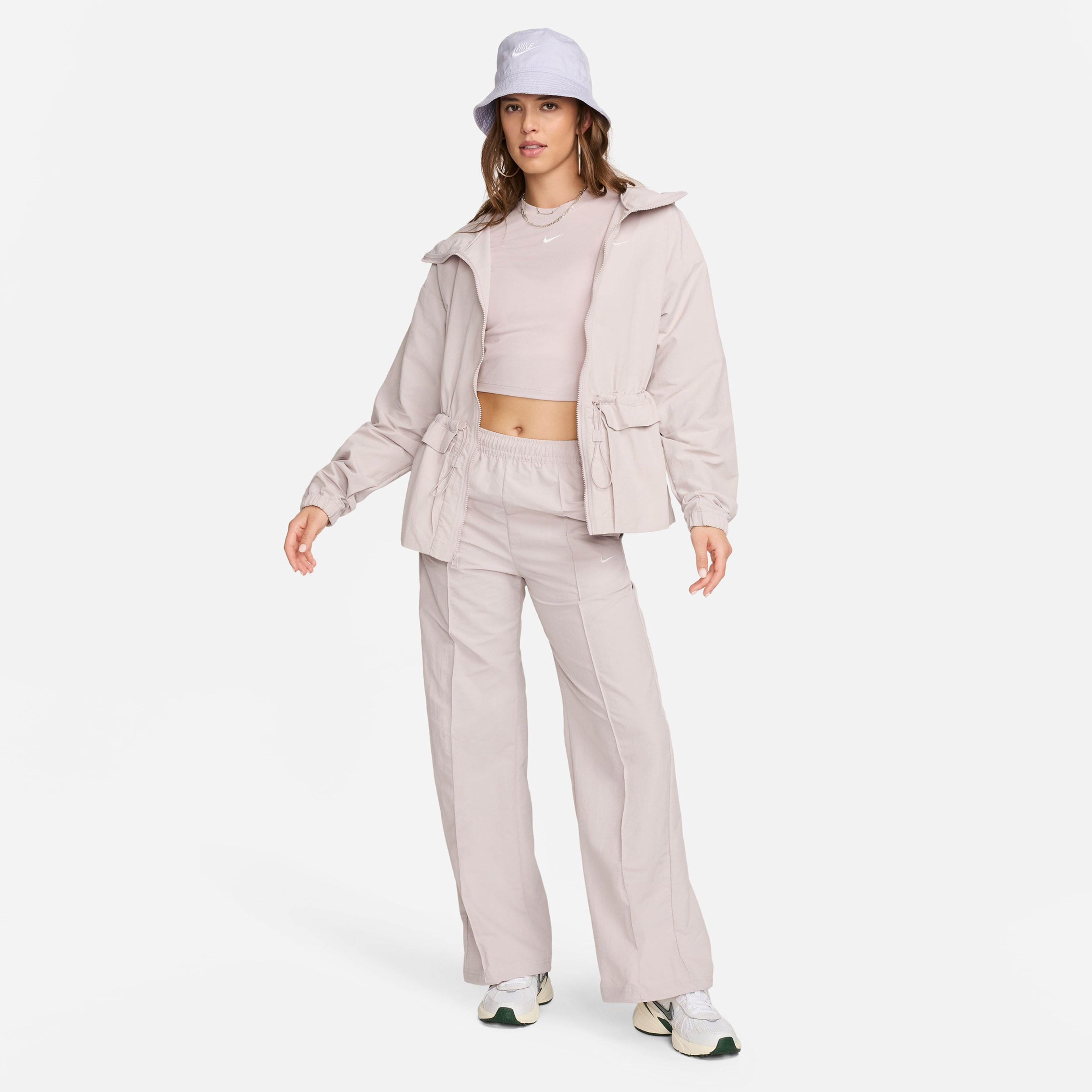 Nike Sportswear Everything Wovens Kadın Pembe Ceket