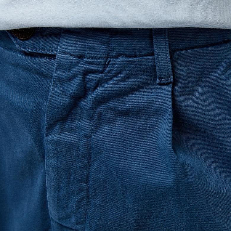 Tommy Hilfiger Relaxed Straight Pleated Kadın Lacivert Chino Pantolon