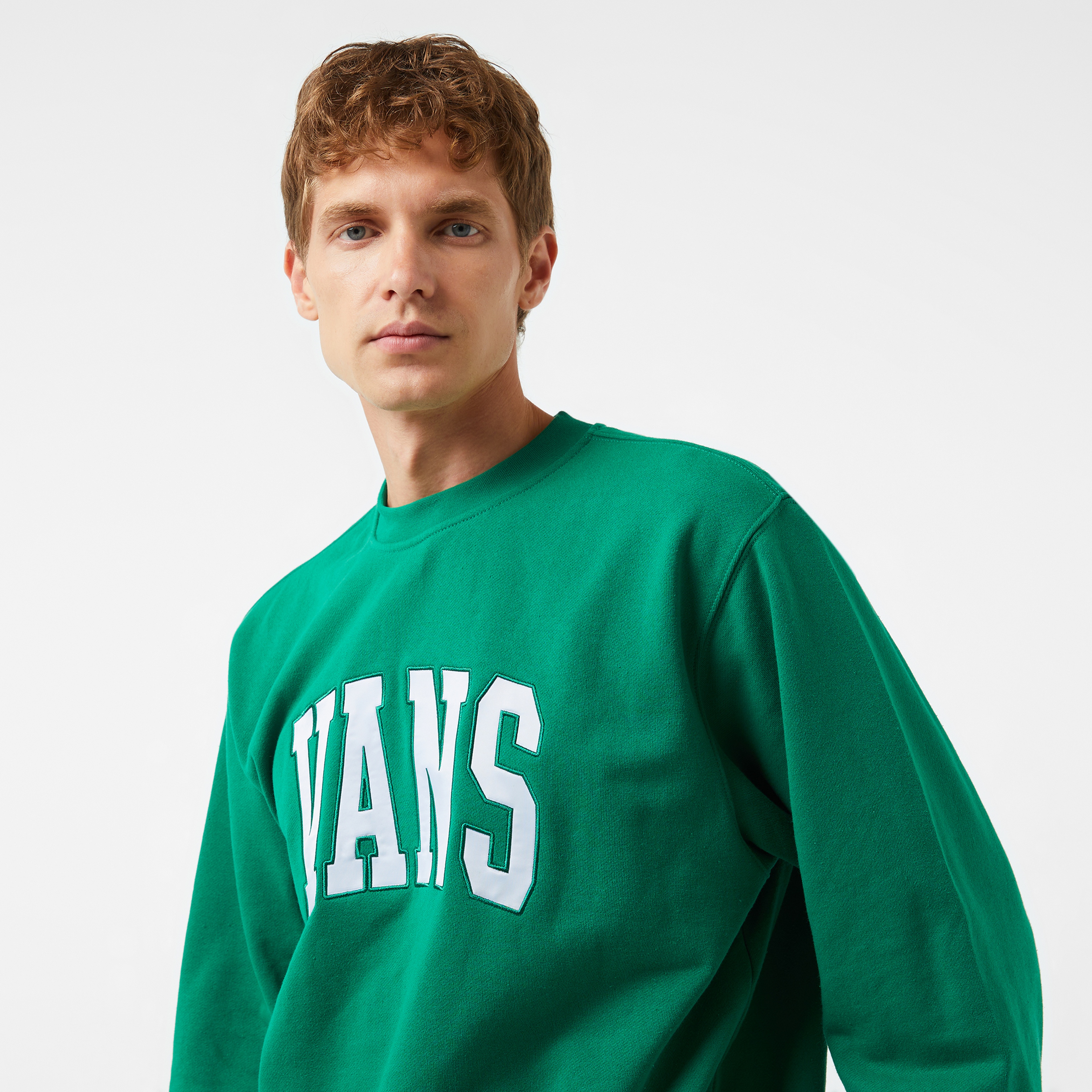 Vans Original Standards Varsity Loose Crew Erkek Yeşil Sweatshirt