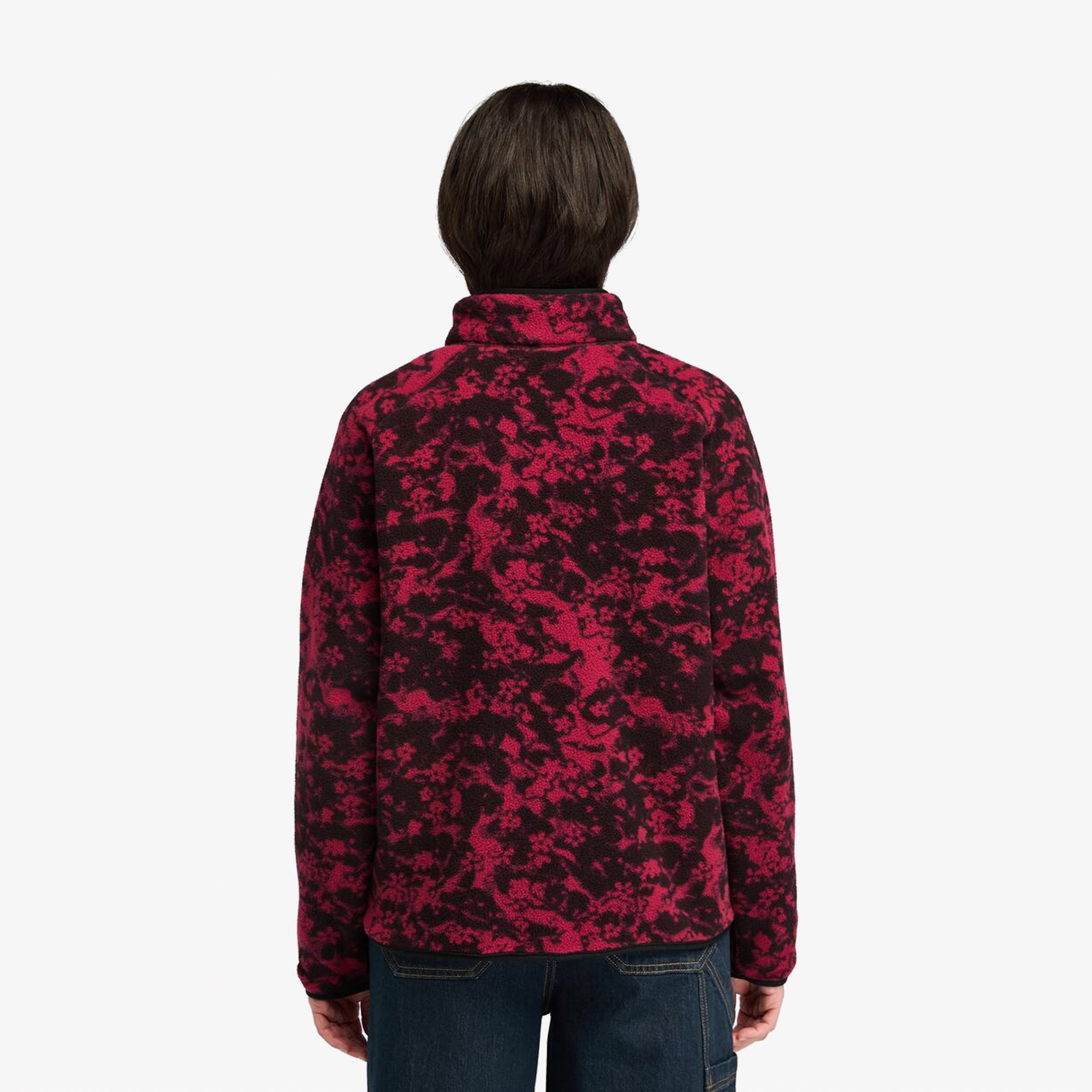 Timberland Printed Full-Zıp Sherpa Kadın Bordo Ceket