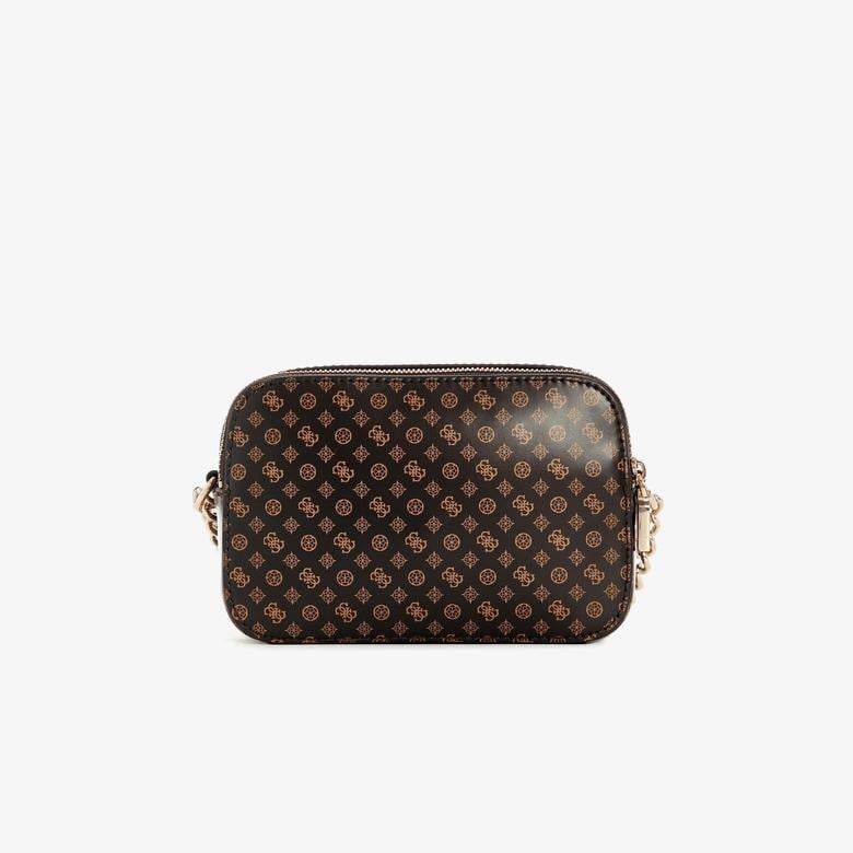 Guess Eliette Logo Grlfrnd Imogene Crsbody Bucket Kadın Kahverengi Çapraz Askılı Çanta