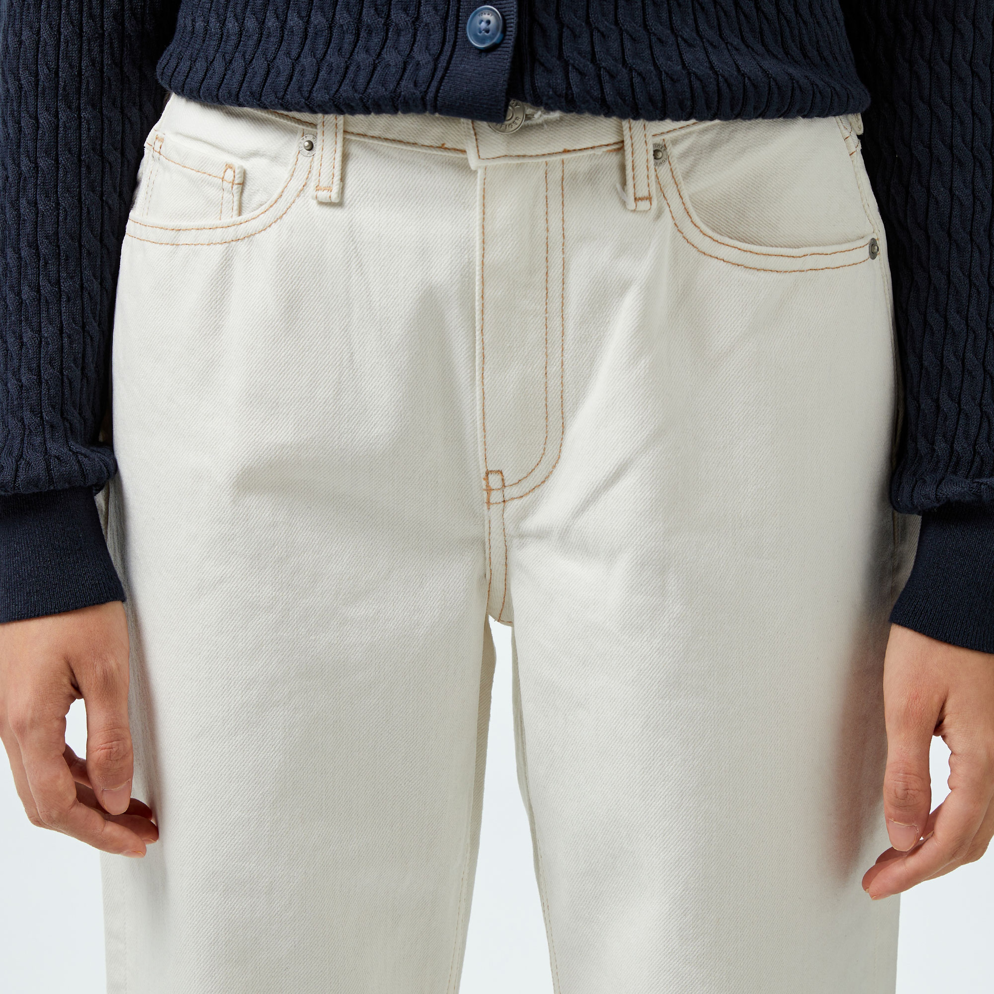 Tommy Hilfiger Classic Straight Kadın Krem Jean