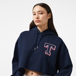 Tommy Hilfiger Jeans Letterman Kadın Lacivert Hoodie