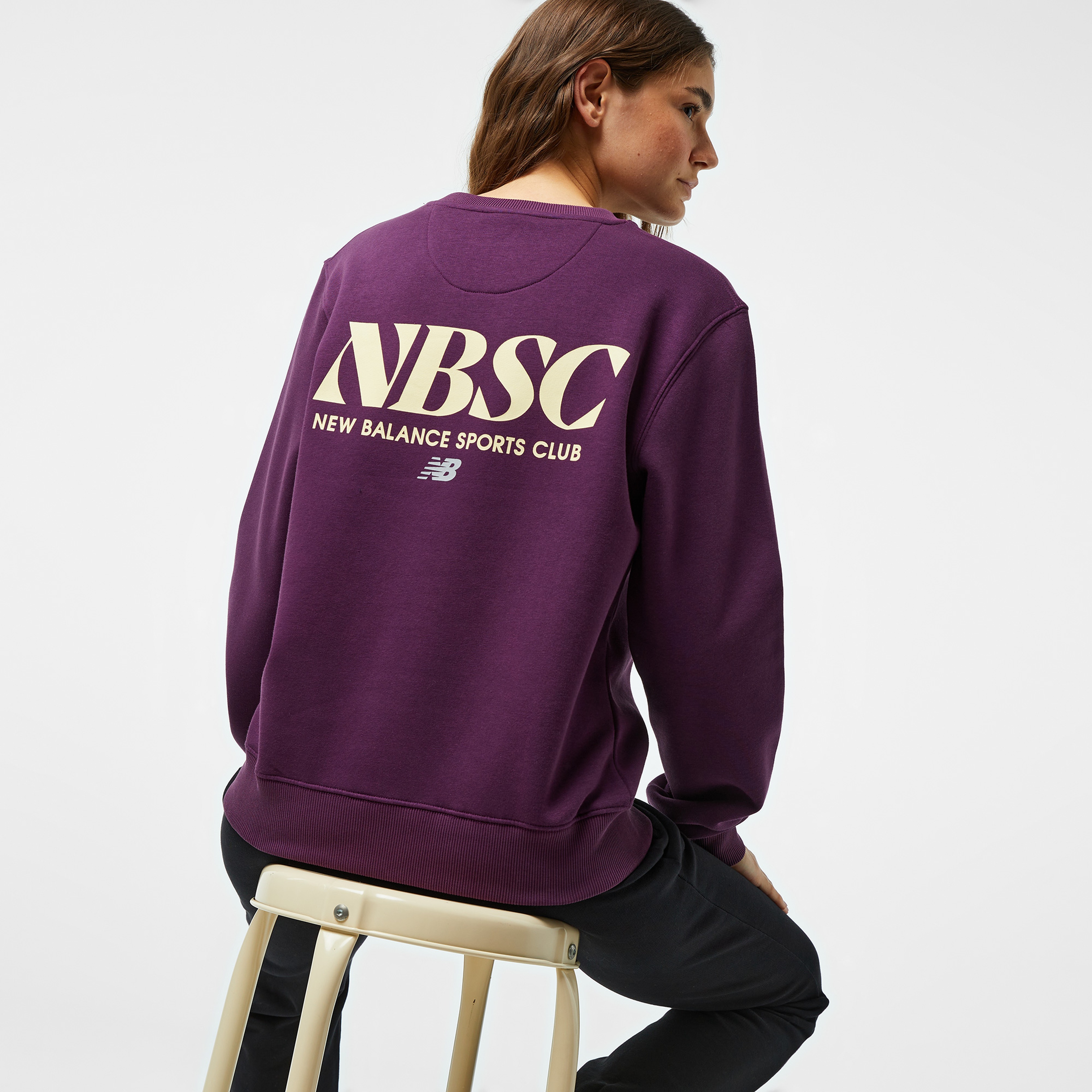 New Balance WNC3416 Lifestyle Kadın Bordo Sweatshirt