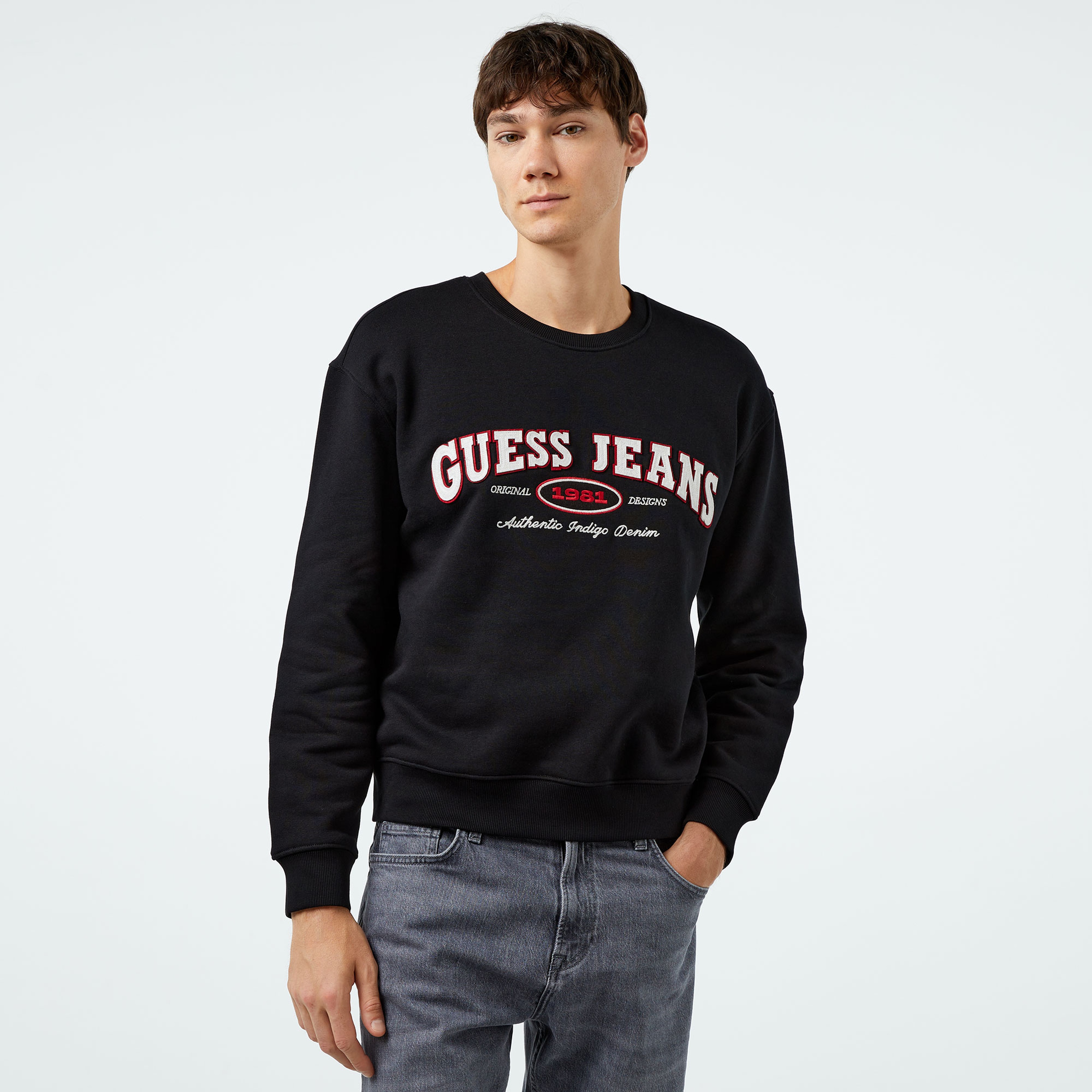 Guess Original Organic 365 Erkek Siyah Sweatshirt