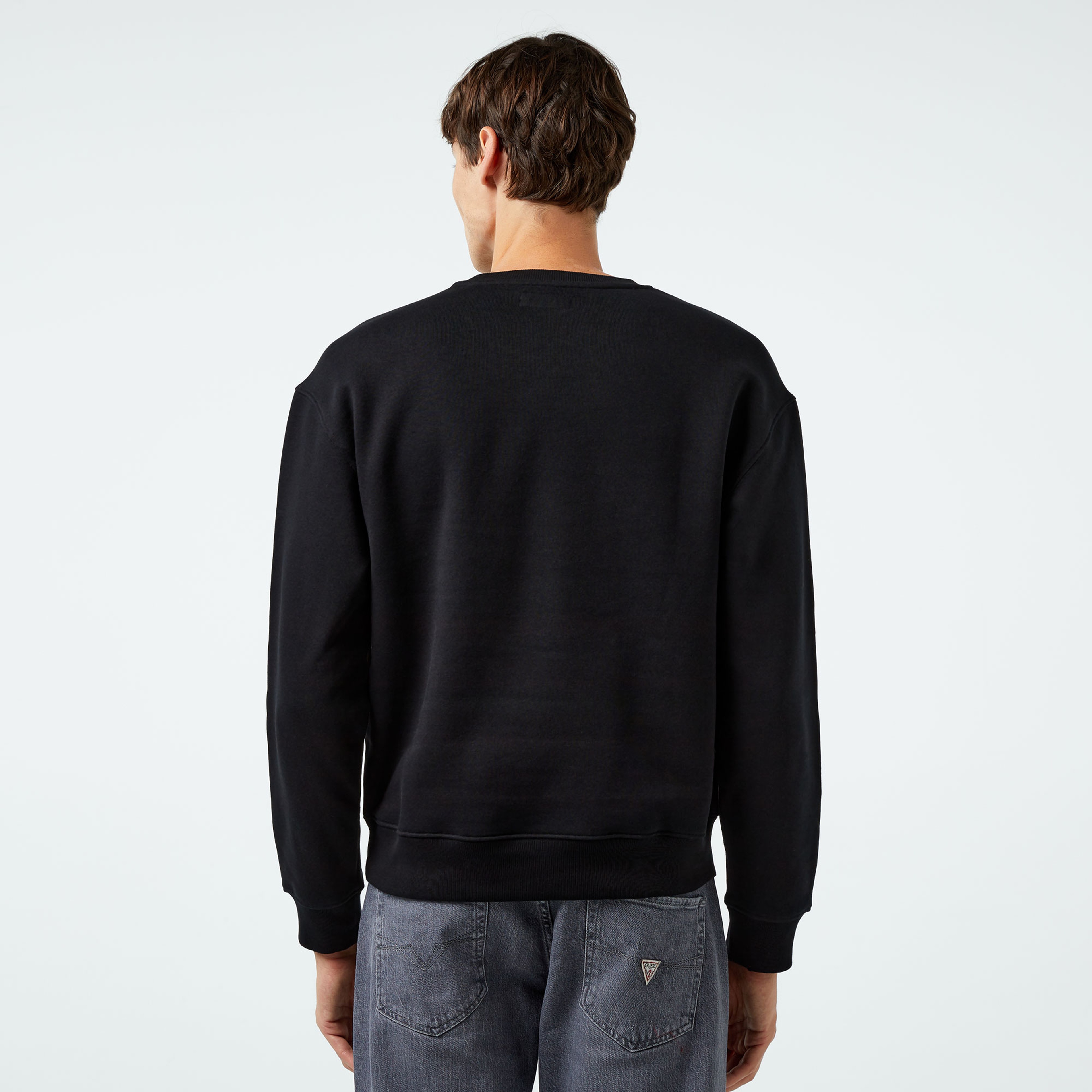 Guess Original Organic 365 Erkek Siyah Sweatshirt