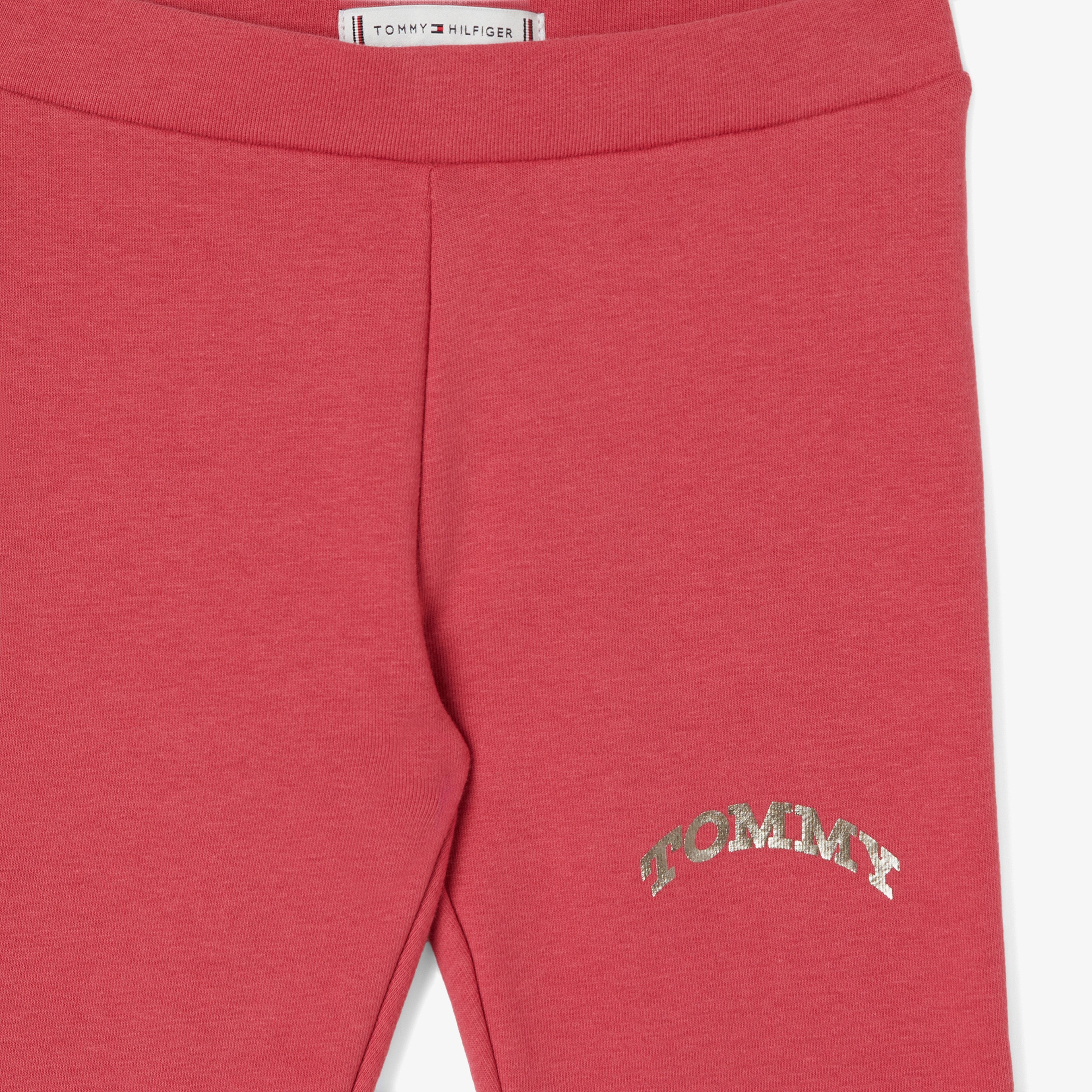 Tommy Hilfiger Tommy Foil Legging Çocuk Pembe Tayt
