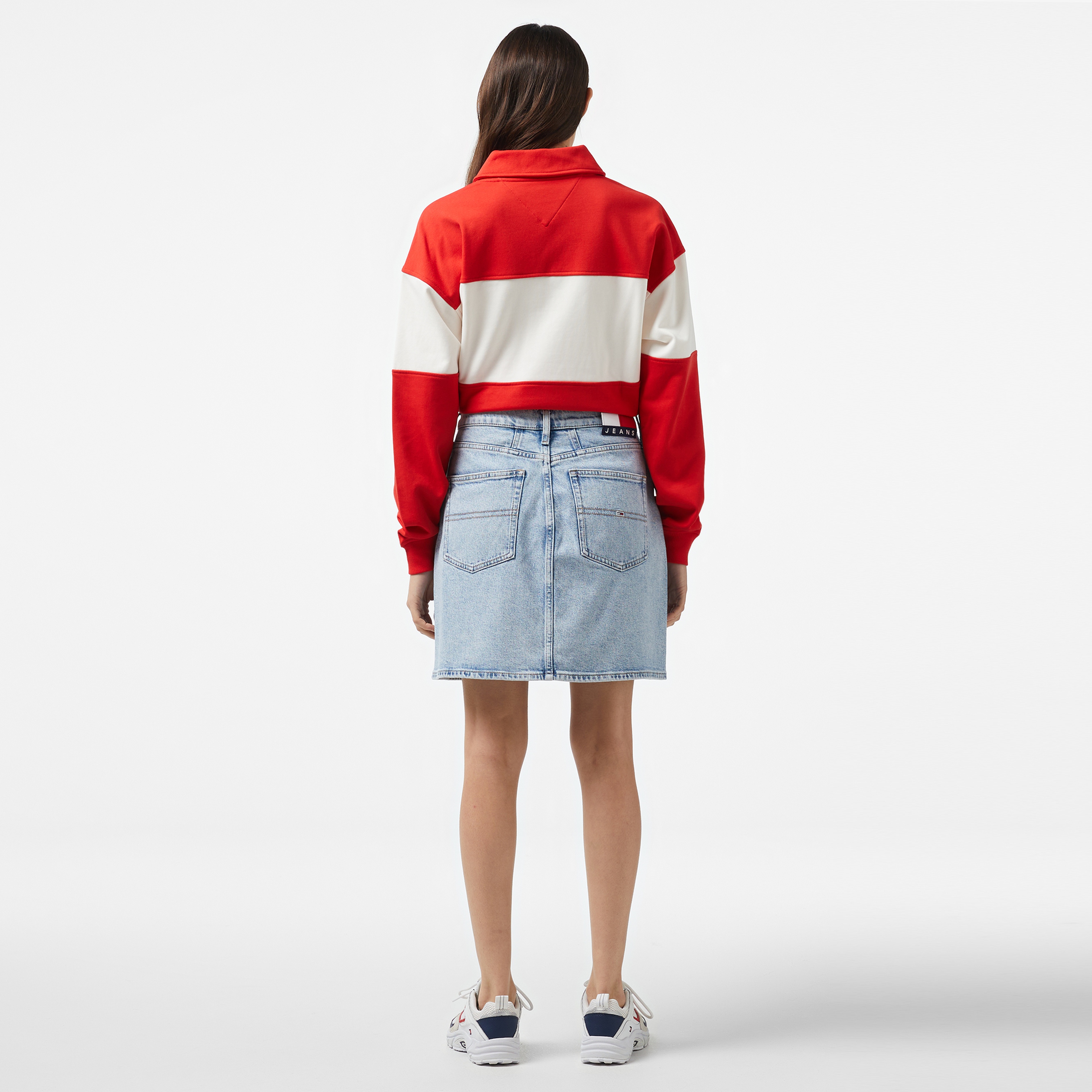 Tommy Hilfiger Jeans Mom Uh Kadın Mavi Etek