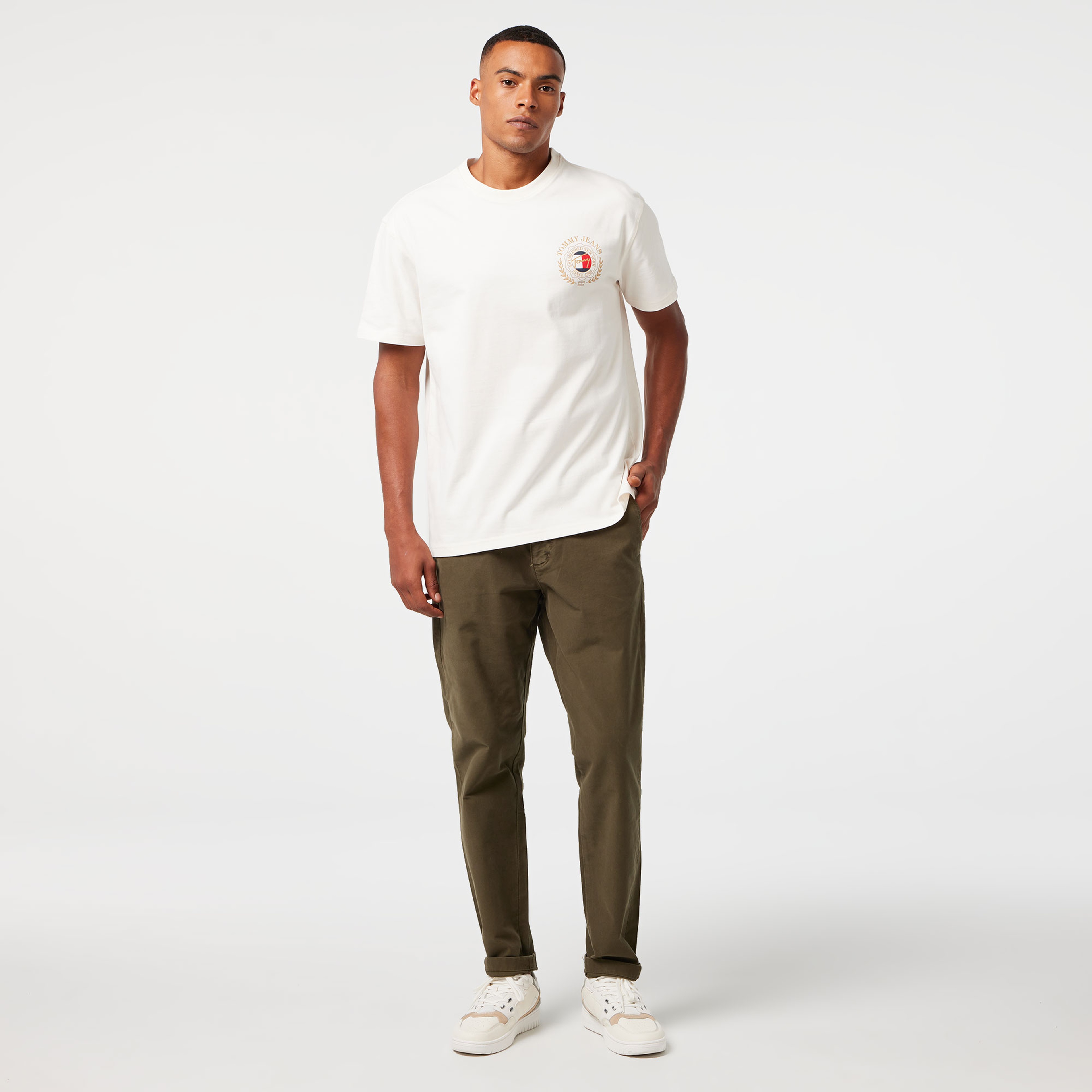 Tommy Hilfiger Harlem Gabardine Gmd Erkek Haki Chino Pantolon
