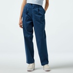 Tommy Hilfiger Relaxed Straight Pleated Kadın Lacivert Chino Pantolon
