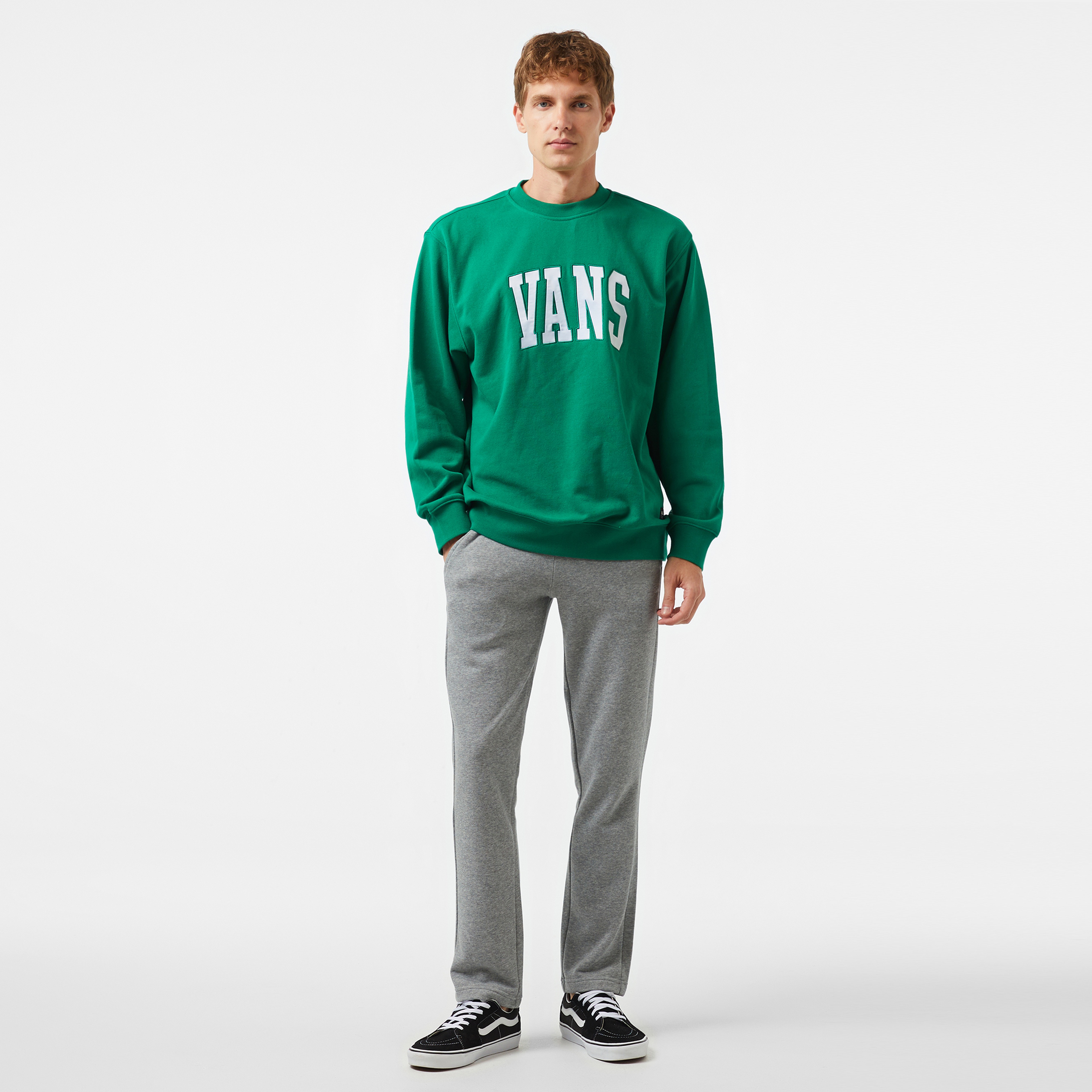 Vans Original Standards Varsity Loose Crew Erkek Yeşil Sweatshirt