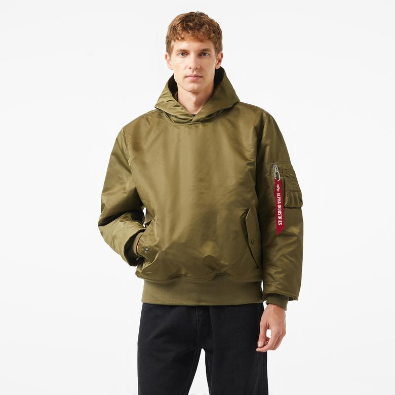 Alpha Industries Pull-Over Hooded Ma-1 Unisex Yeşil Sweatshirt