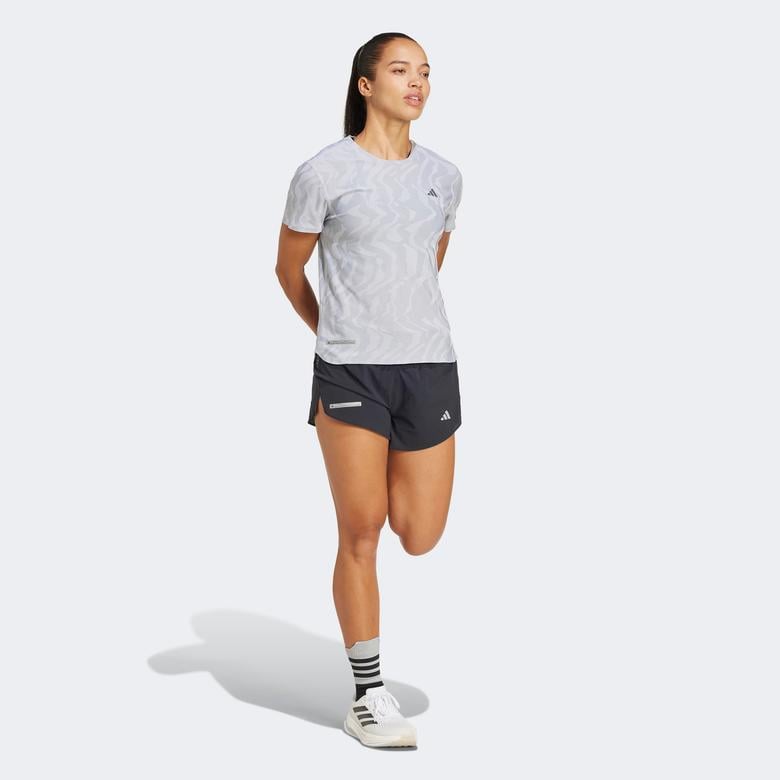 adidas Ultimate HEAT.RDY Engineered Kadın Gri Koşu T-Shirt