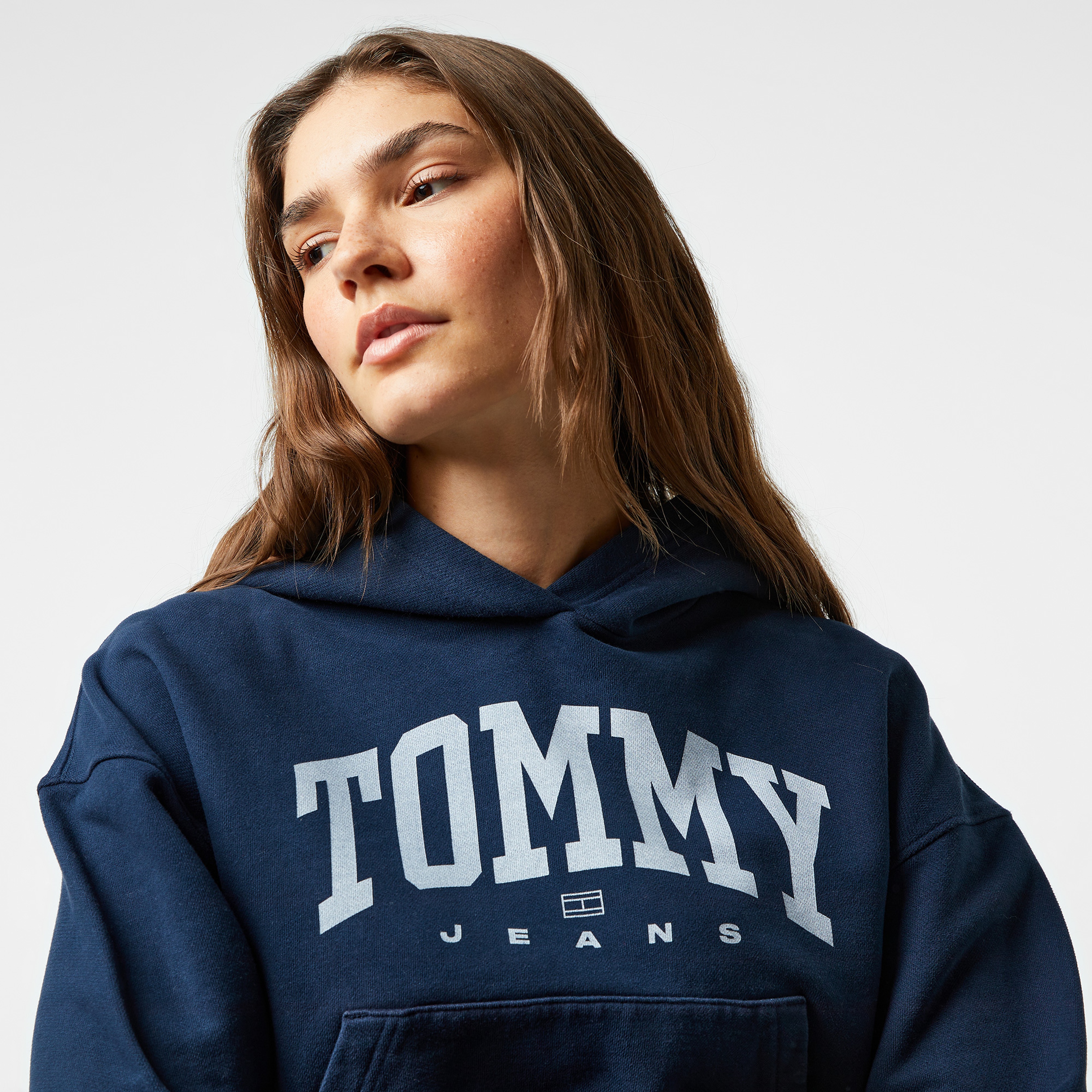 Tommy Jeans Kadın Mavi Sweatshirt