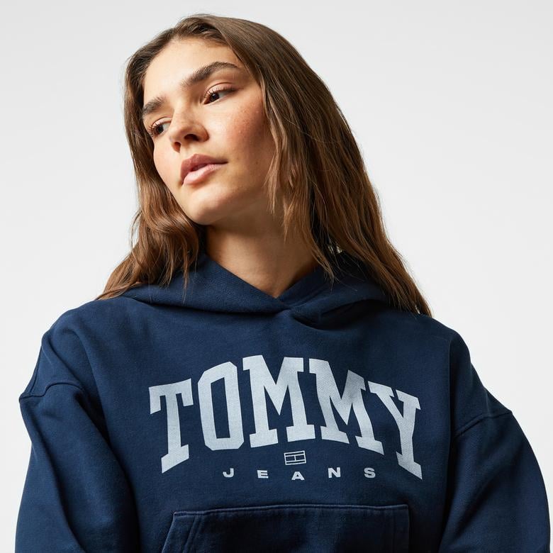 Tommy Jeans Kadın Mavi Sweatshirt