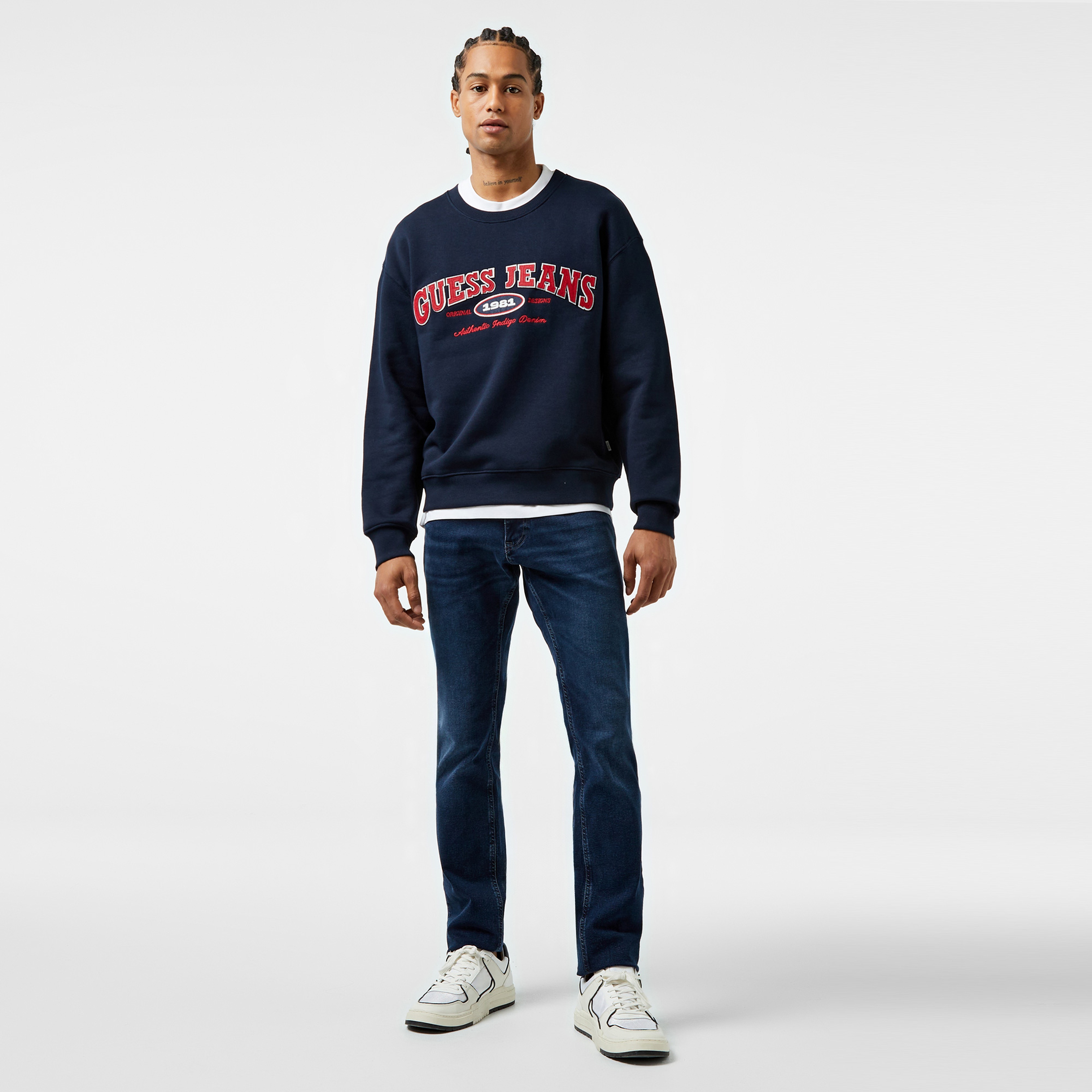 Guess Erkek Lacivert Sweatshirt