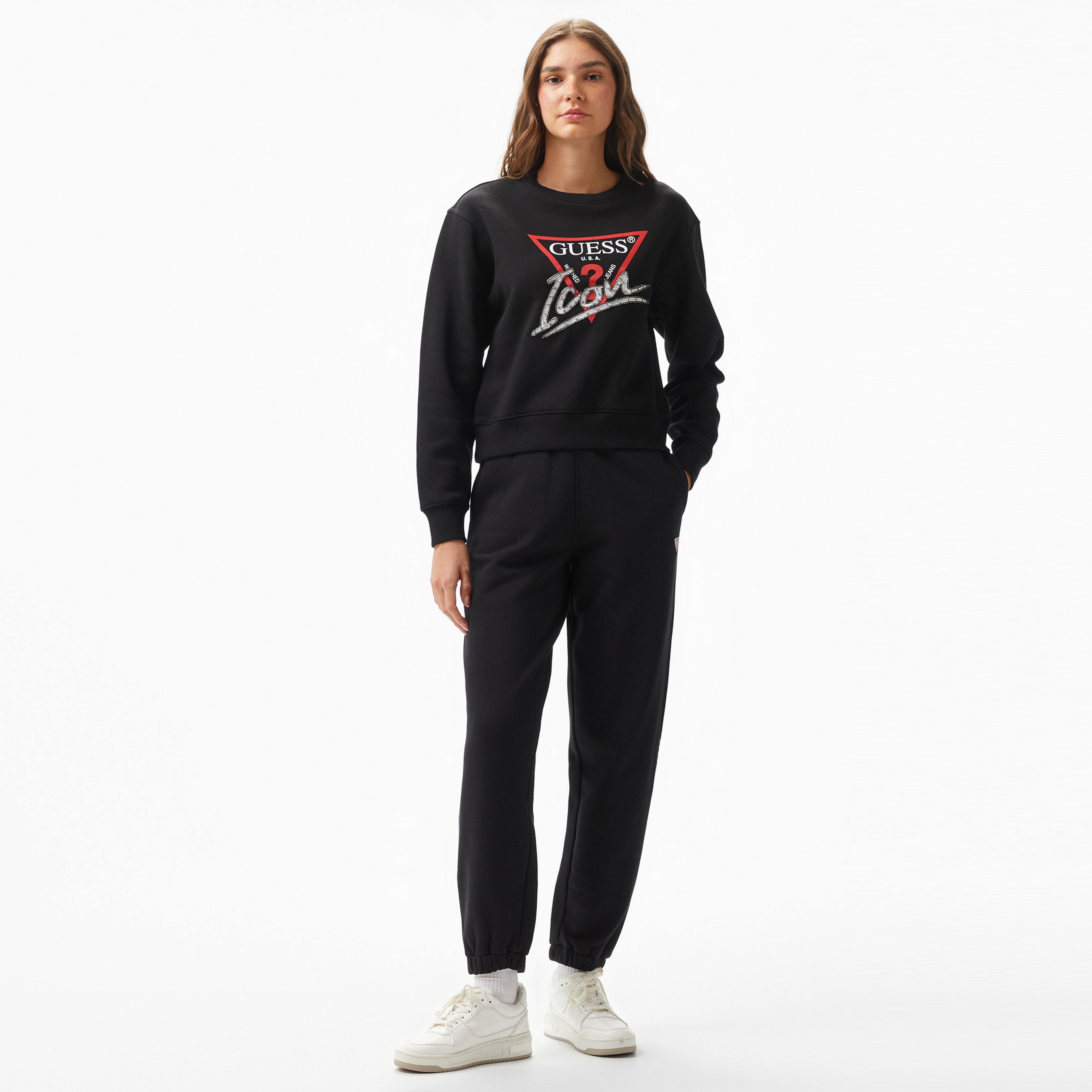 Guess Kadın Siyah Sweatshirt