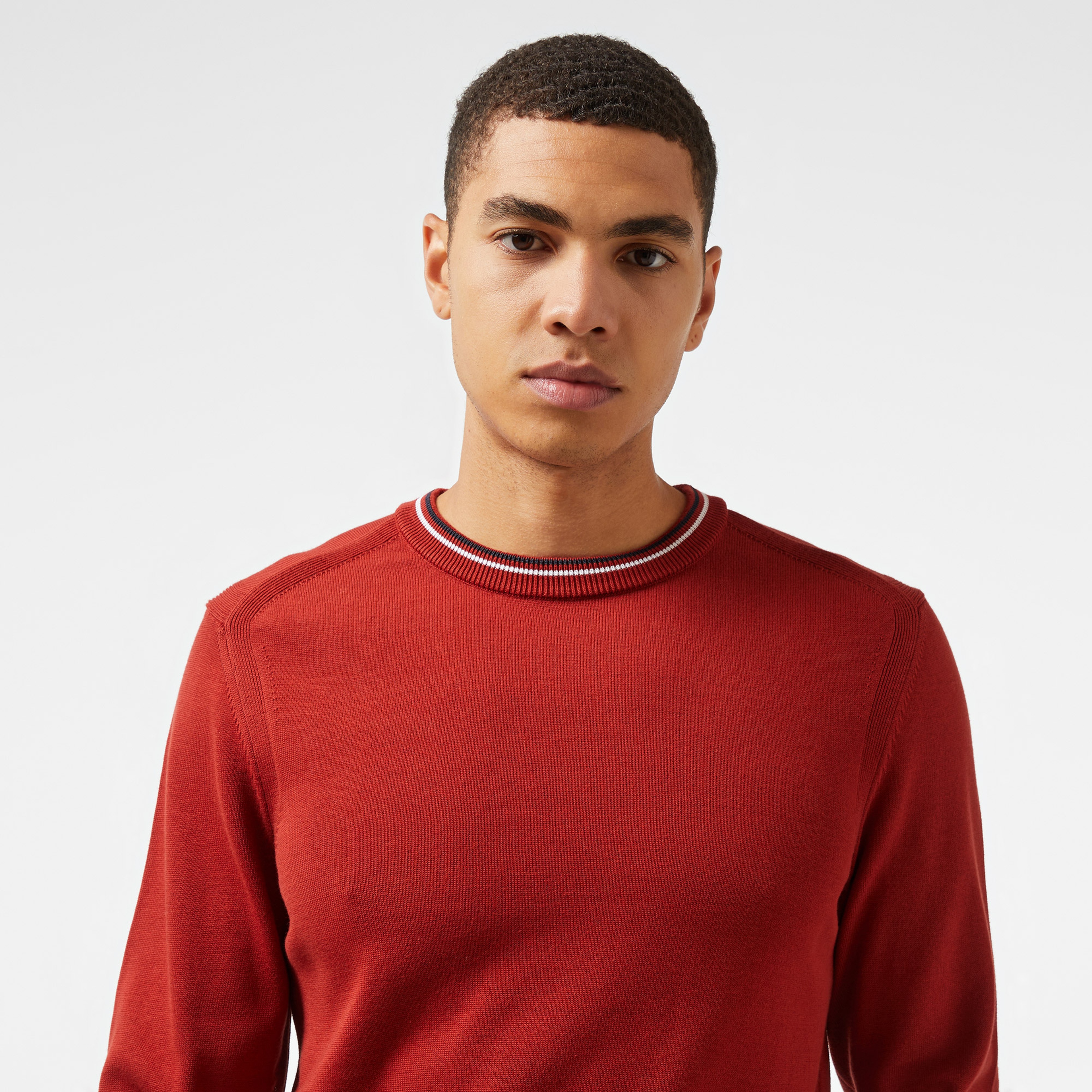 Tommy Hilfiger Cotton Crew Neck Erkek Kırmızı Kazak