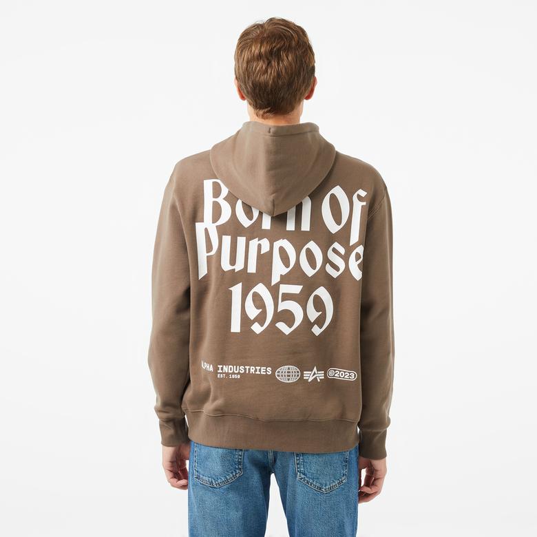 Alpha Industries Born Of Purpose Unisex Kahverengi Sweatshirt
