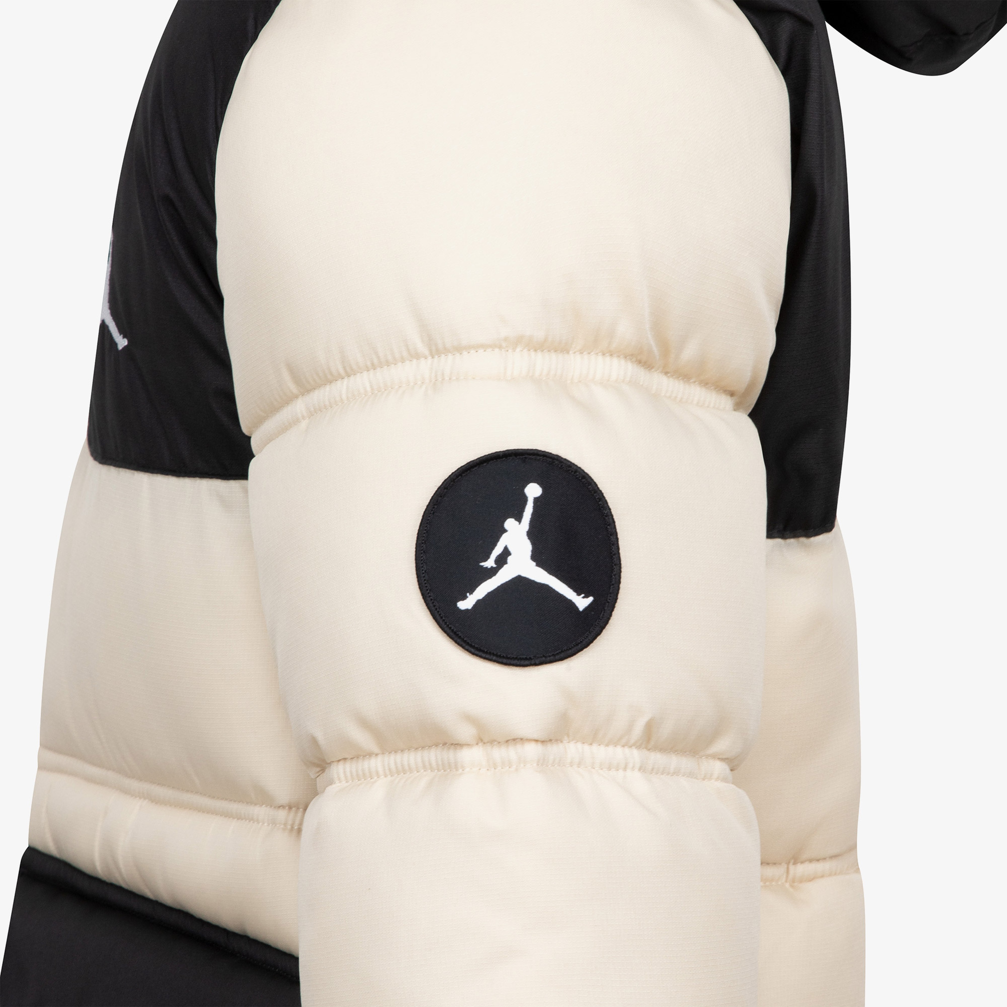 Jordan Jdb Faux Down Çocuk Bej/Siyah Kapüşonlu Mont