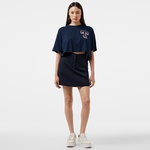 Tommy Hilfiger Core Straight Short Kadın Mavi Etek
