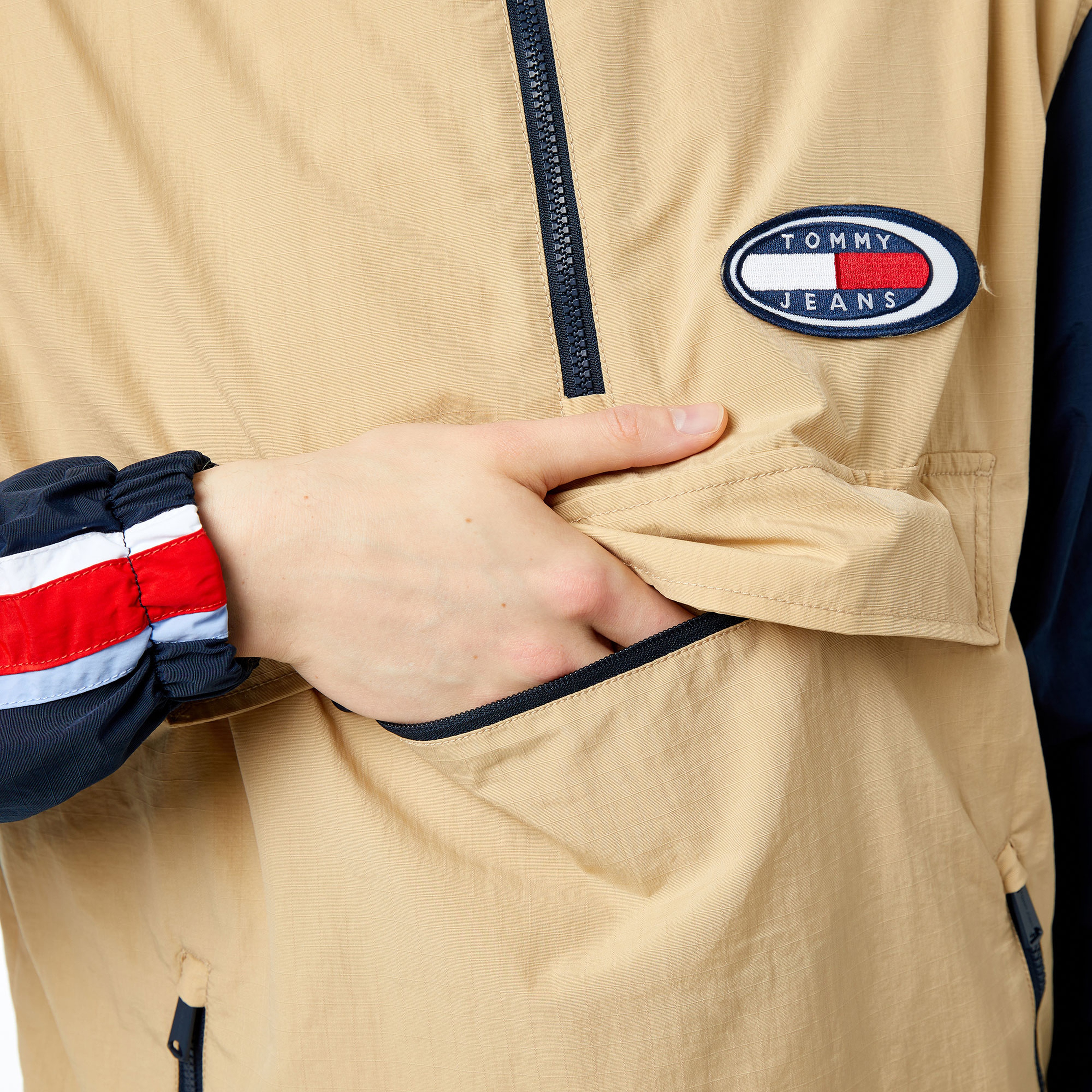 Tommy Jeans Archive Chicago Popover Erkek Bej Ceket