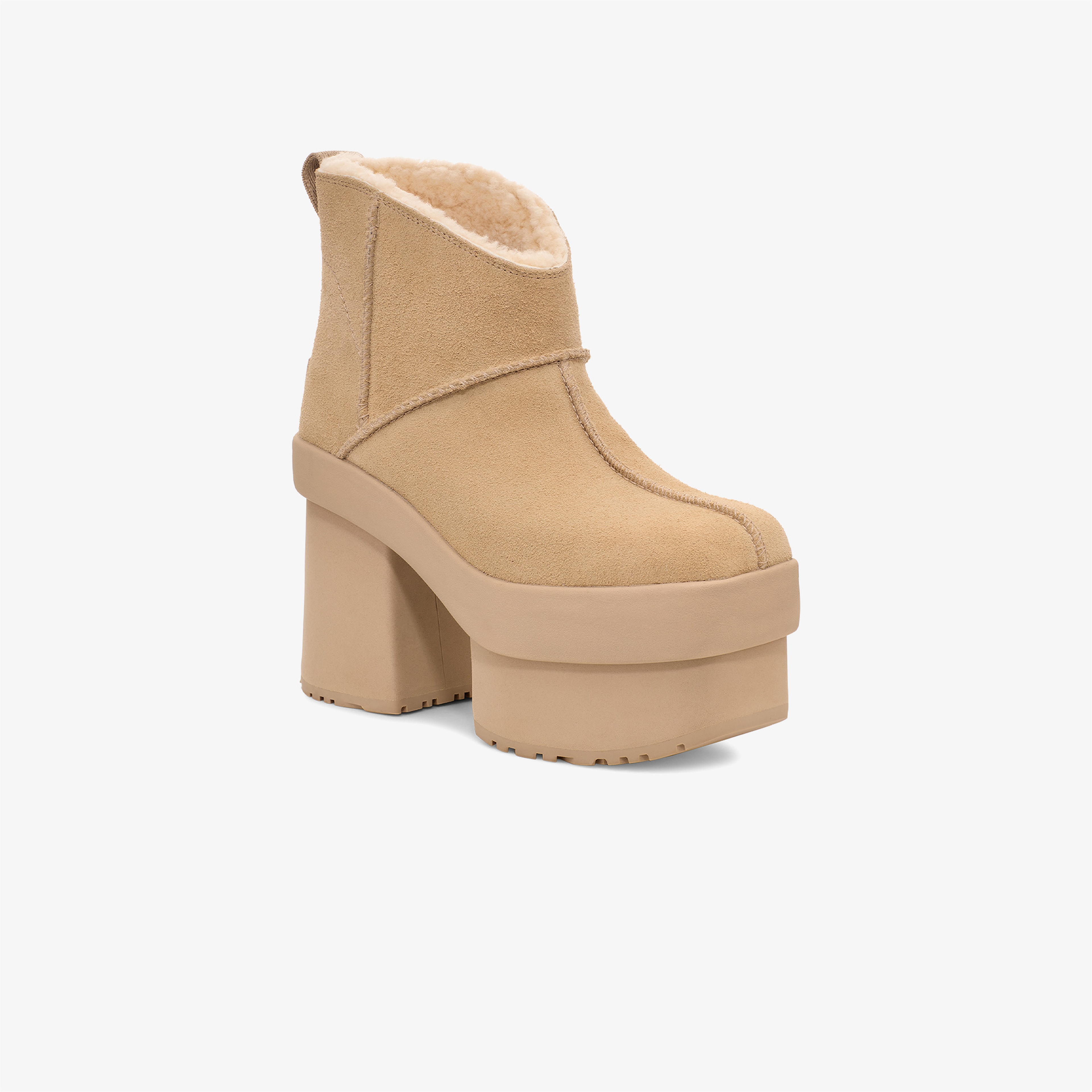 UGG New Heights Platform Mini Kadın Hardal Bot