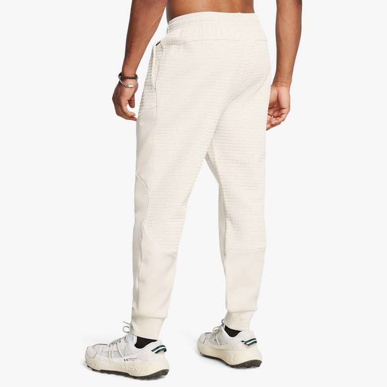 Under Armour Unstoppable Fleece Grid Erkek Beyaz Eşofman Altı