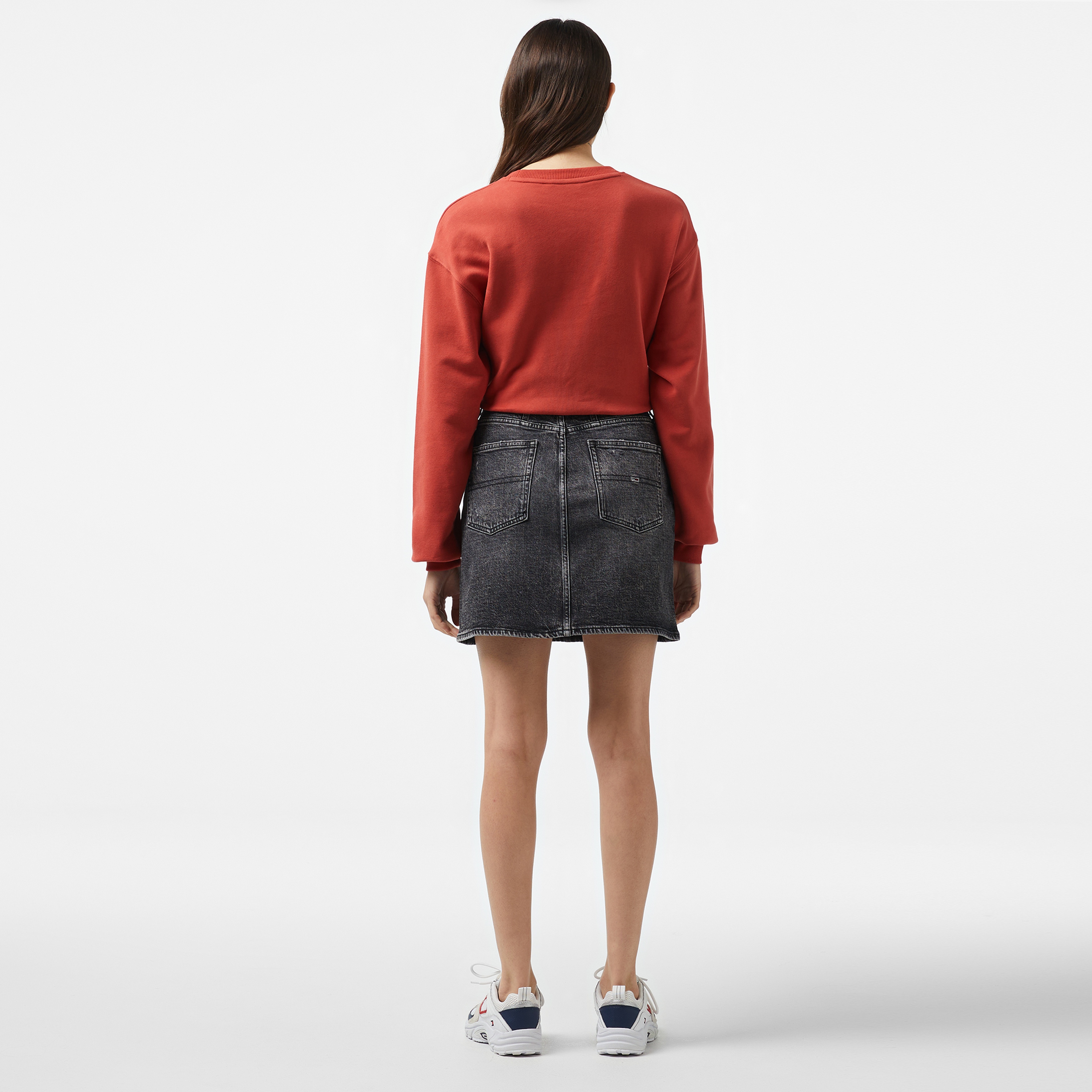 Tommy Hilfiger Jeans Mom Uh Skirt B Kadın Siyah Etek