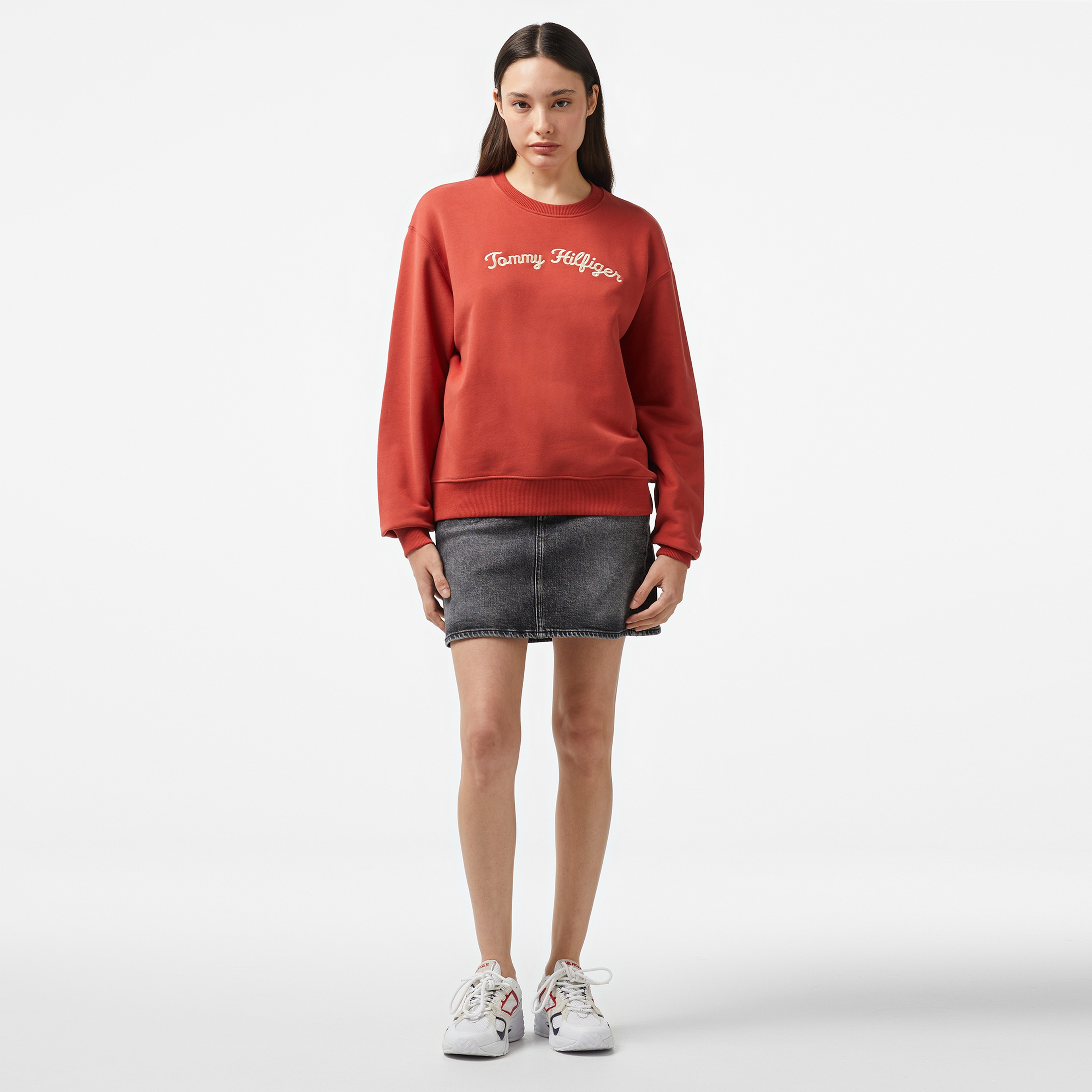 Tommy Hilfiger Jeans Mom Uh Skirt B Kadın Siyah Etek