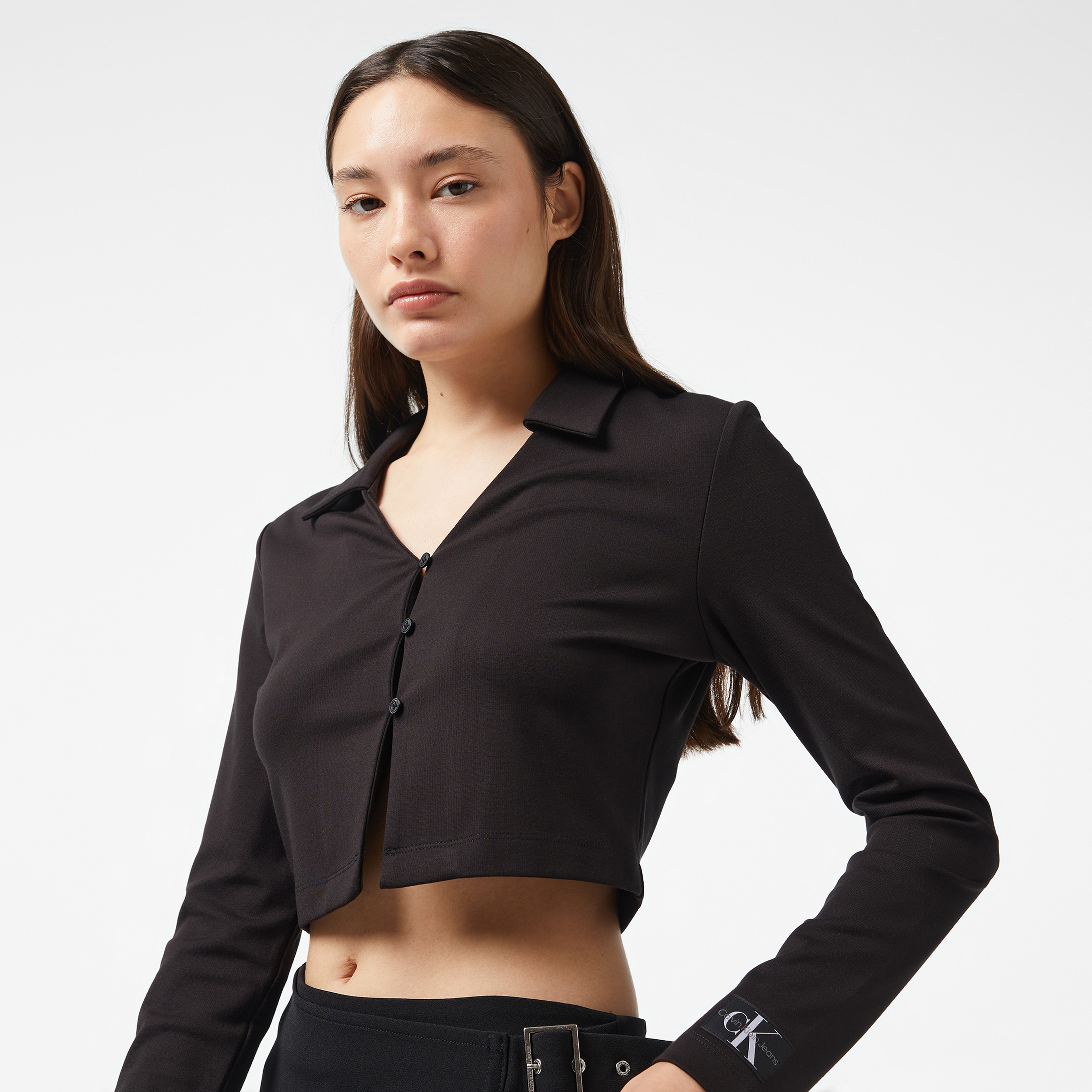 Calvin Klein Jeans Milano Button Kadın Siyah Hırka