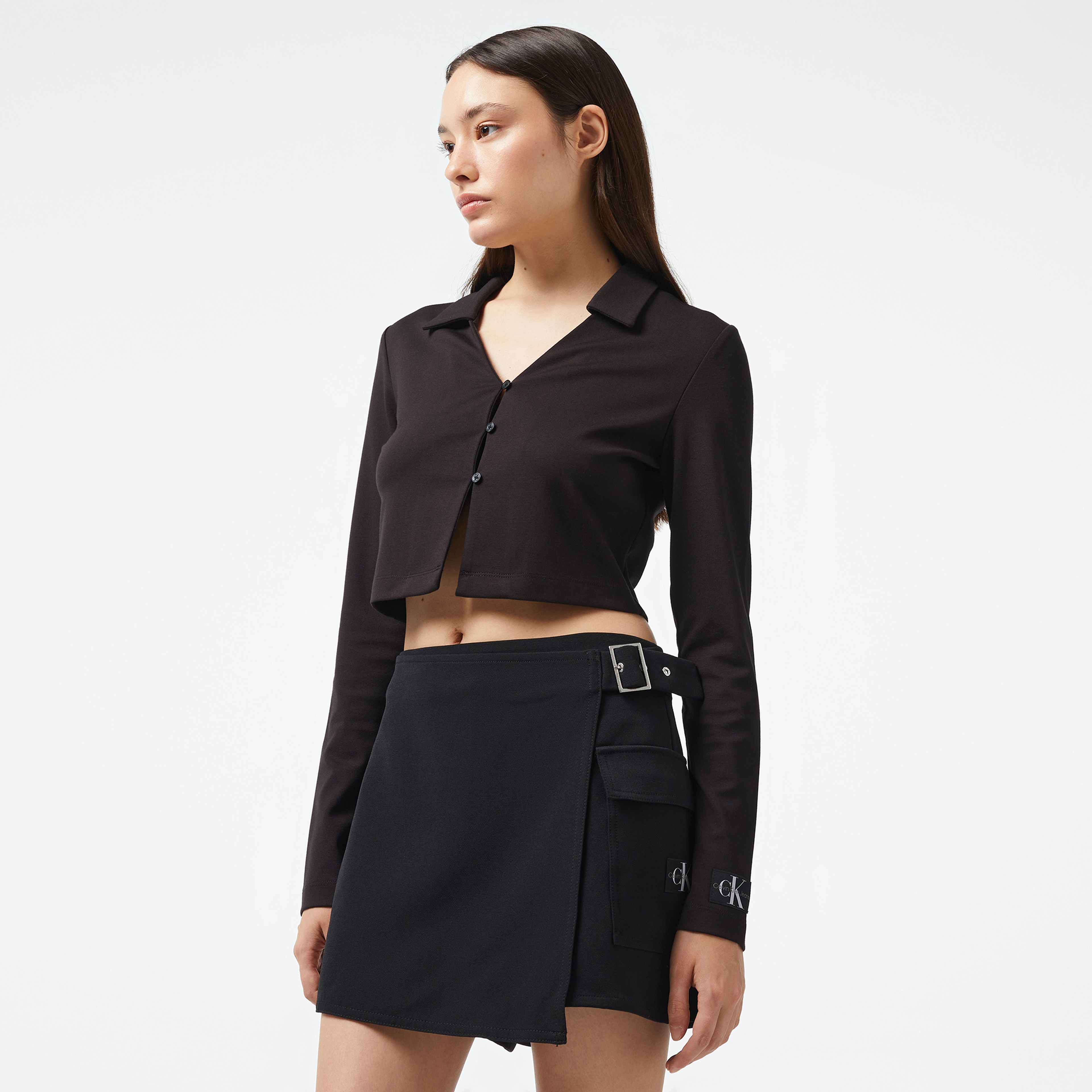 Calvin Klein Jeans Milano Button Kadın Siyah Hırka