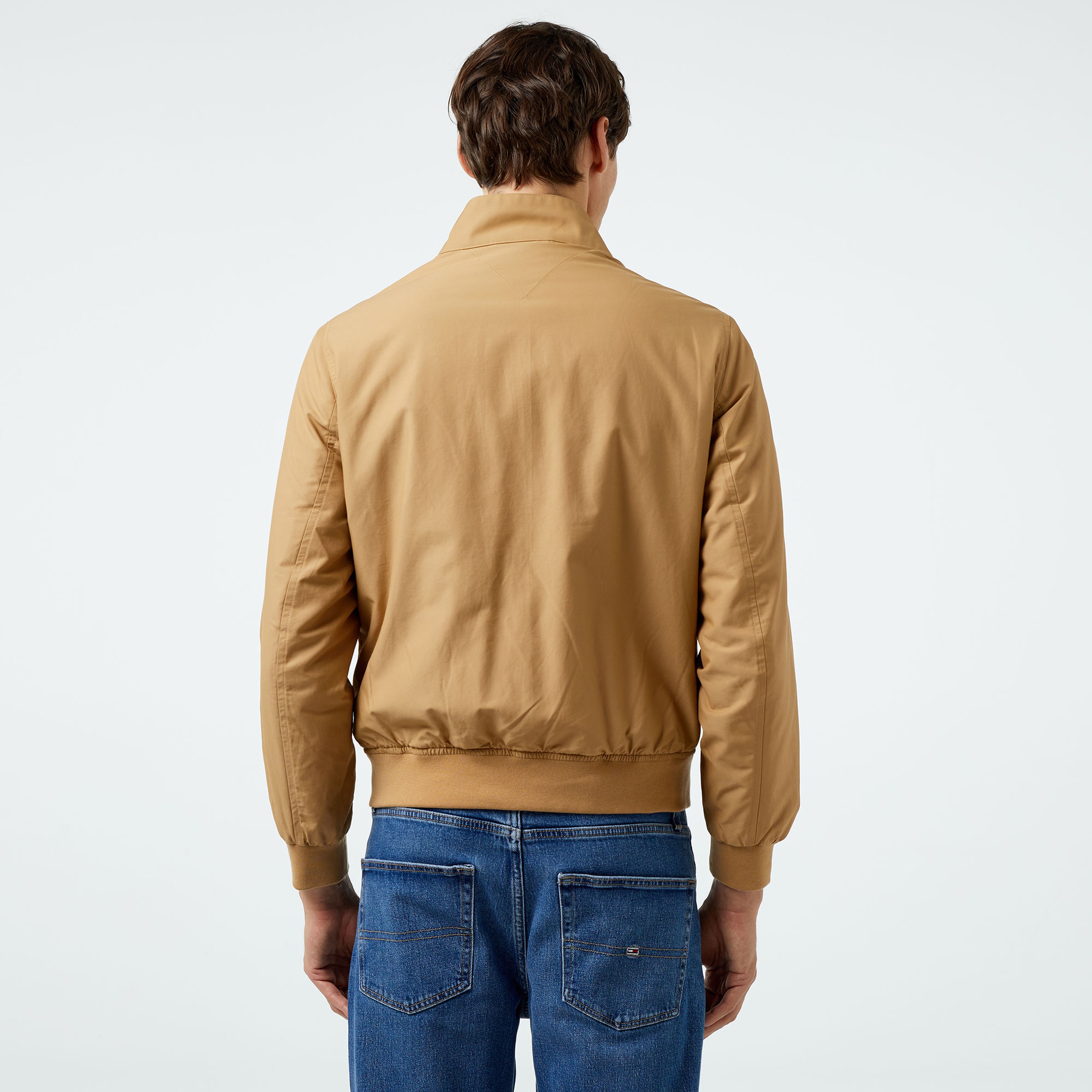 Tommy Hilfiger Club Harrington Erkek Haki Biker Ceket