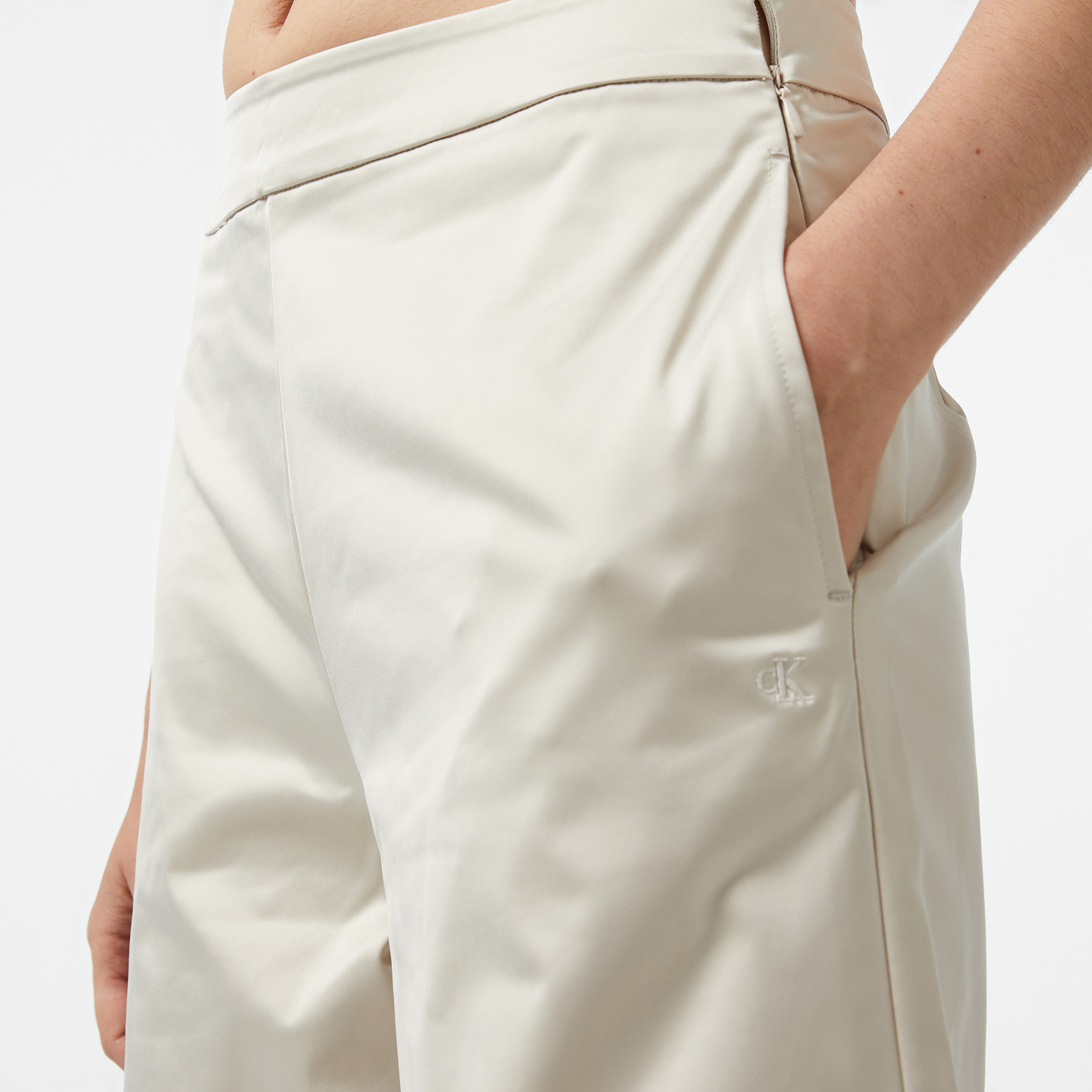 Calvin Klein Jeans Satın Utility Kadın Bej Kargo Pantolon