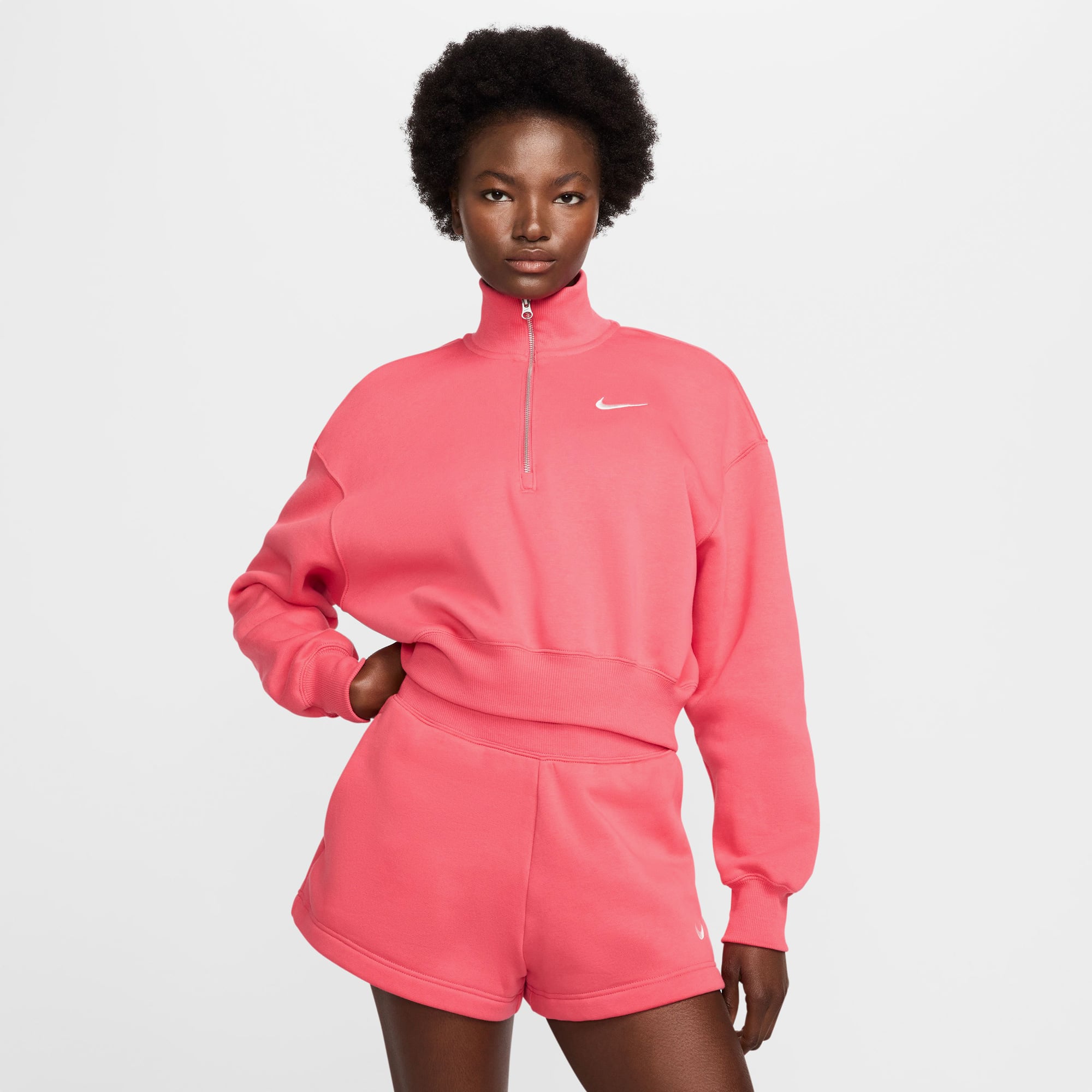 Nike W Nsw Phnx Flc Qz Crop Unisex Yeşil SweatshirtMDQ5767| Occasion
