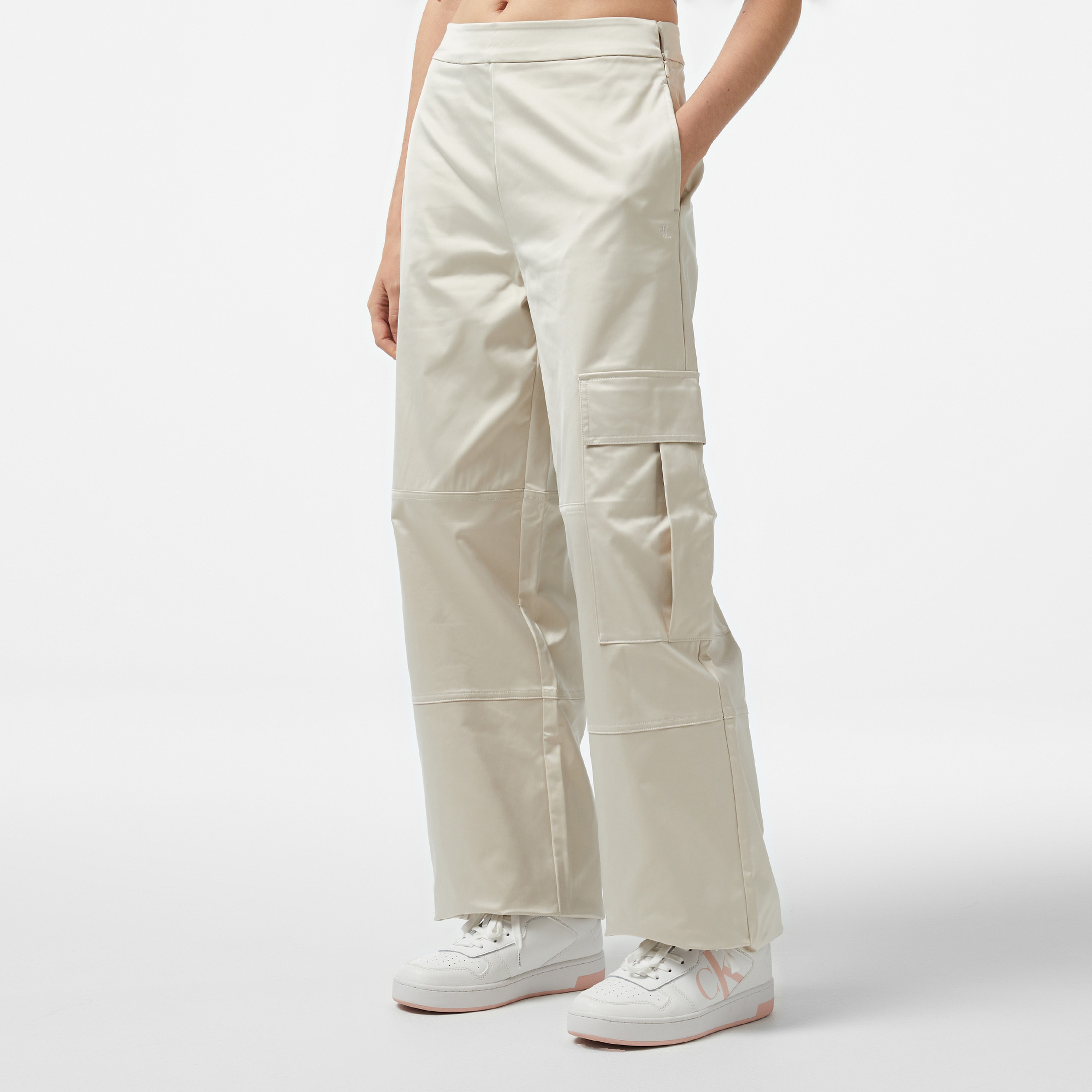 Calvin Klein Jeans Satın Utility Kadın Bej Kargo Pantolon